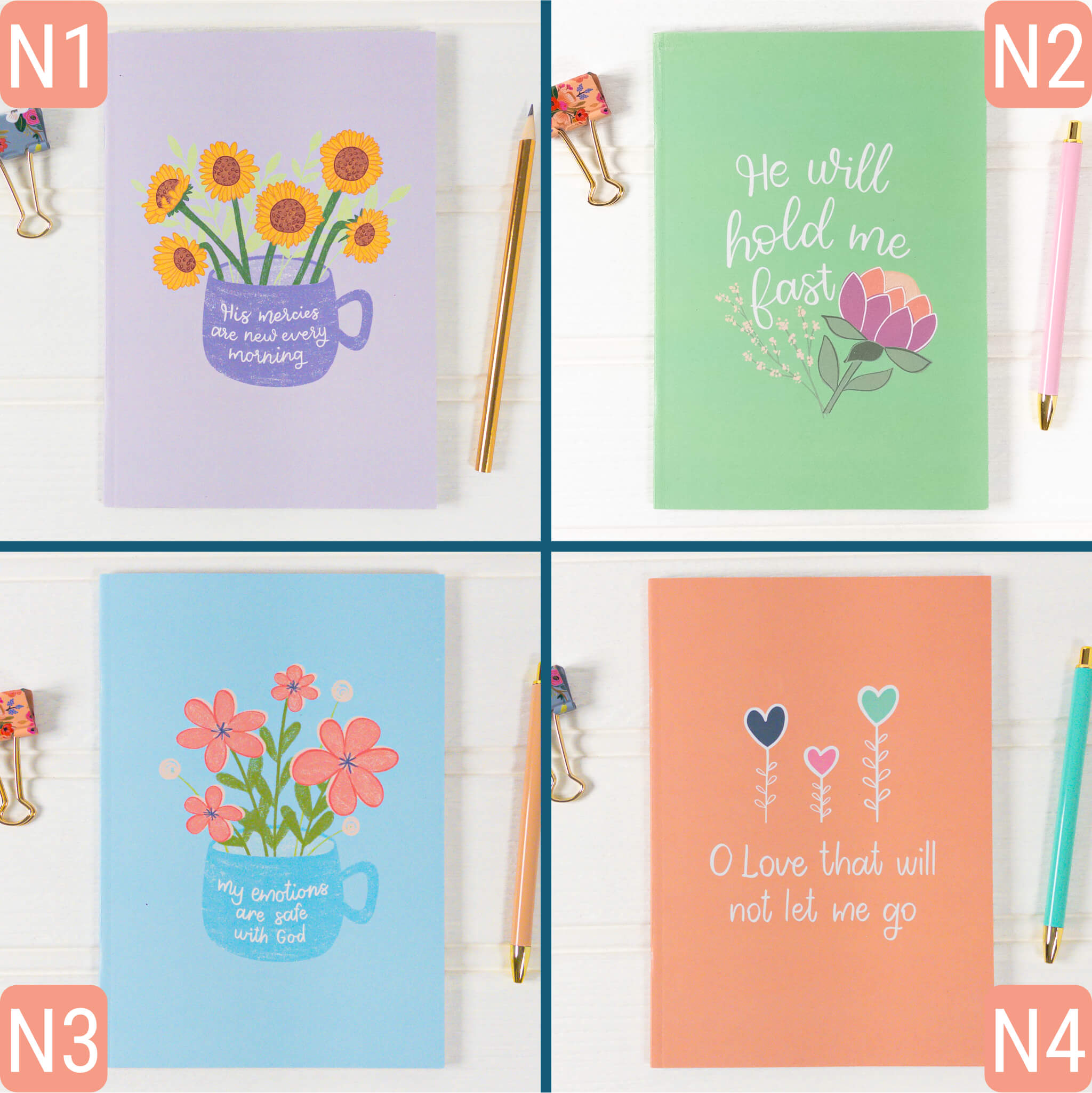 A5 Notebook, Cuppa and Chocolate For You Christian Gift Box (with Christmas options)