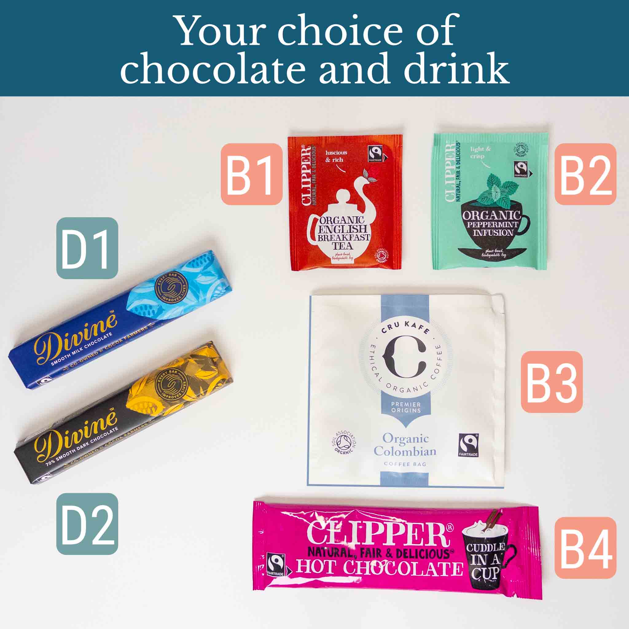 A5 Notebook, Cuppa and Chocolate For You Christian Gift Box (with Christmas options)