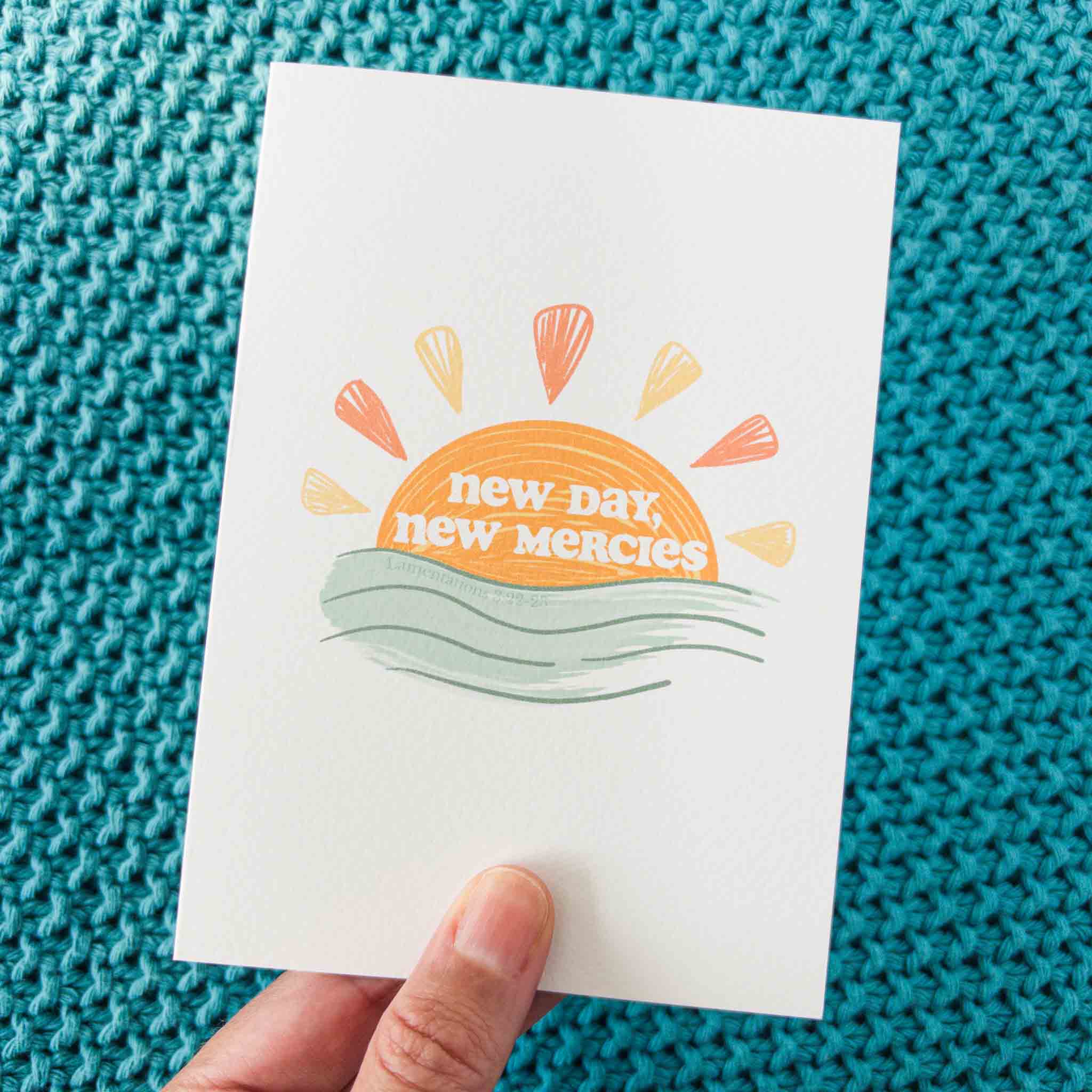 New Day, New Mercies Contemporary Christian Card - Lamentations 3