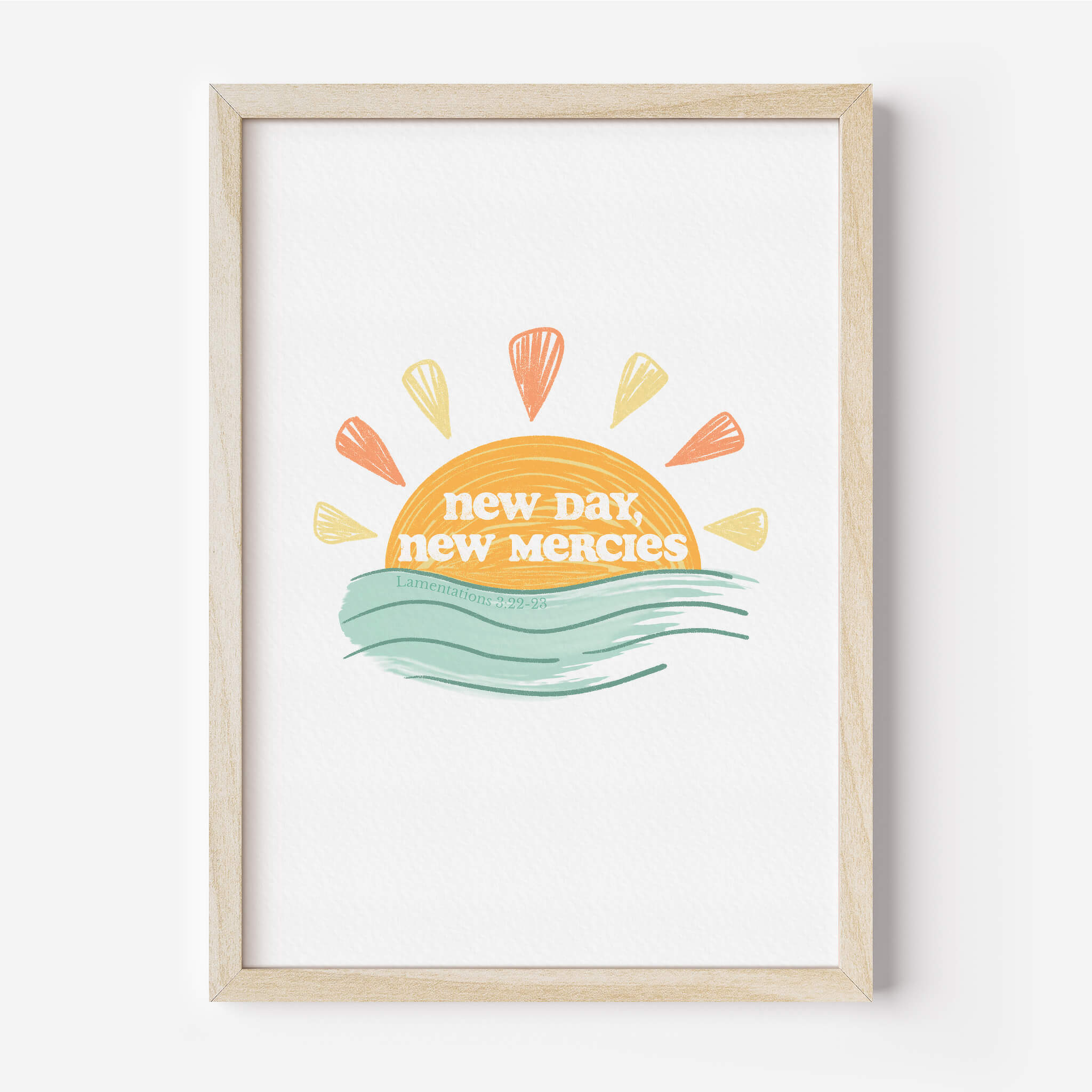 New Day, New Mercies Contemporary Christian Print - Lamentations 3