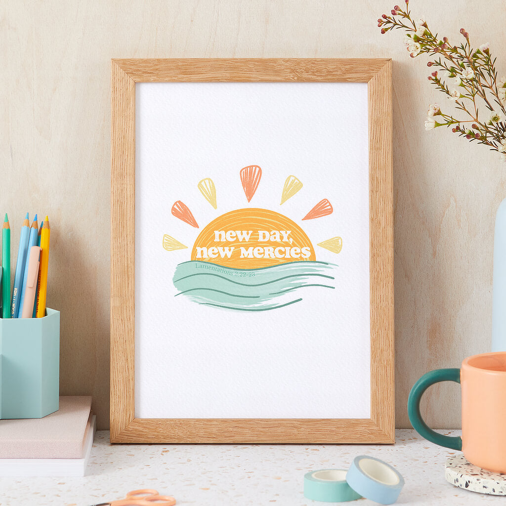 New Day, New Mercies Contemporary Christian Print - Lamentations 3