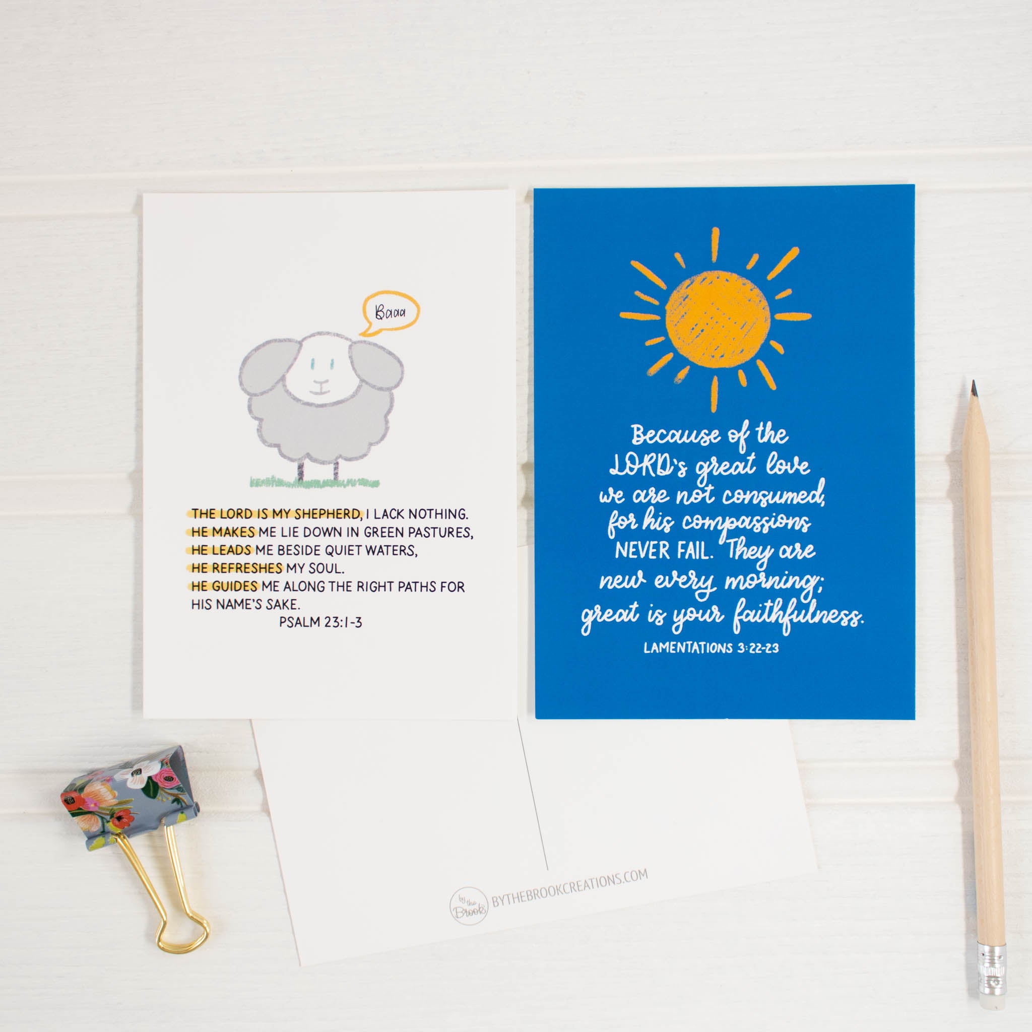 Bible Verse Postcard Pack Volume 1 cards 1 and 2