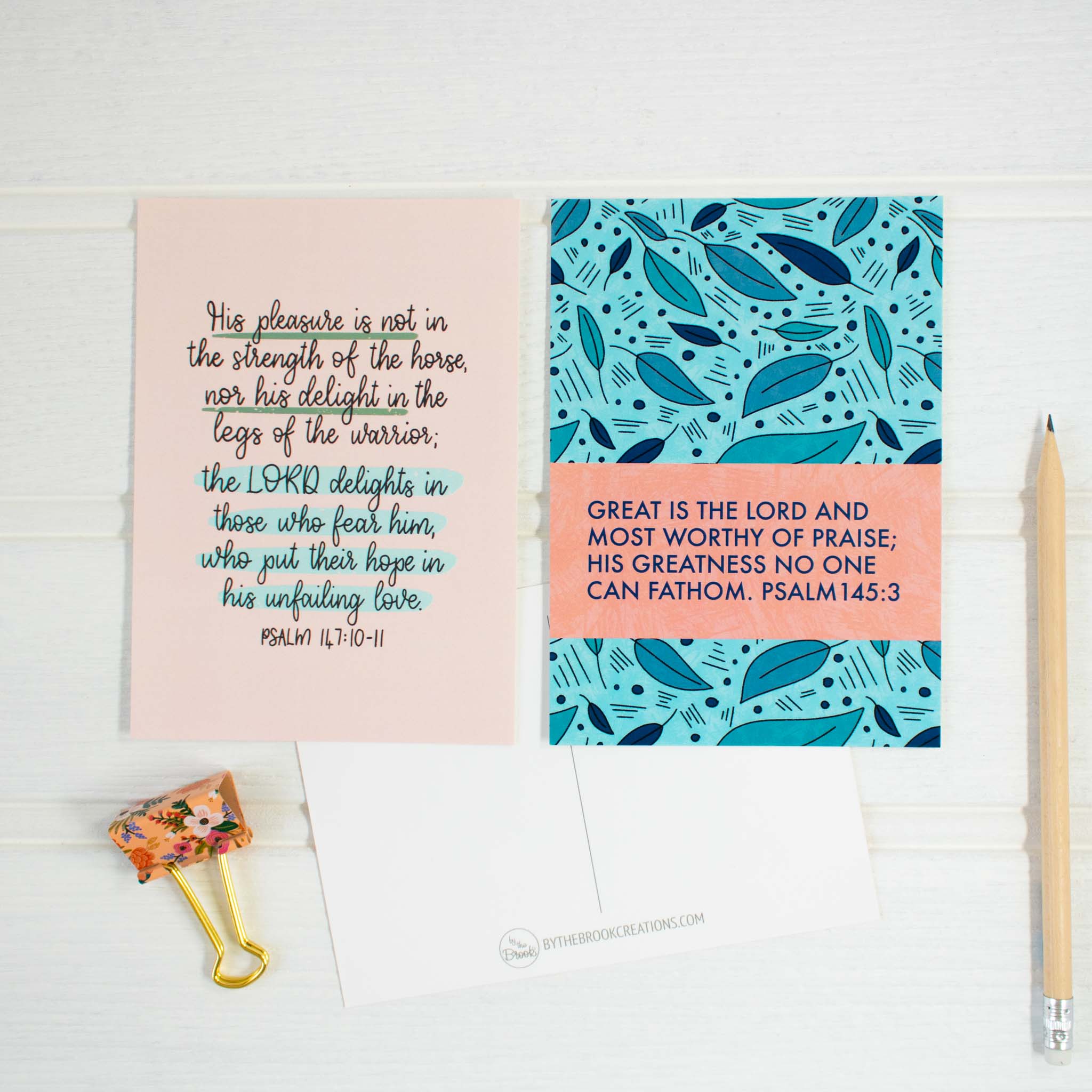Bible Verse Postcard Pack Volume 1 cards 3 and 4