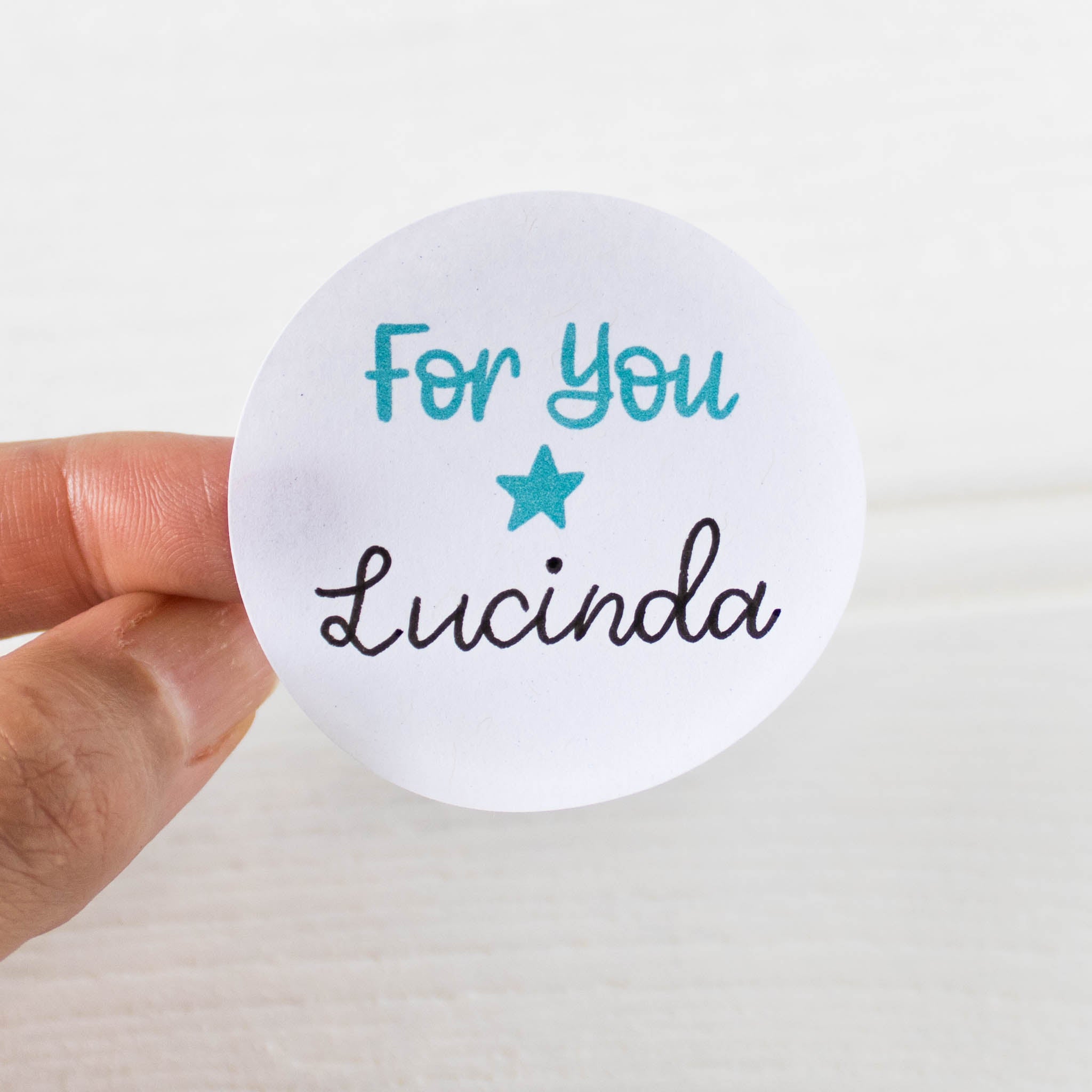 A5 Notebook, Cuppa and Chocolate For You Gift Box from By the Brook Creations with a hand lettered name sticker