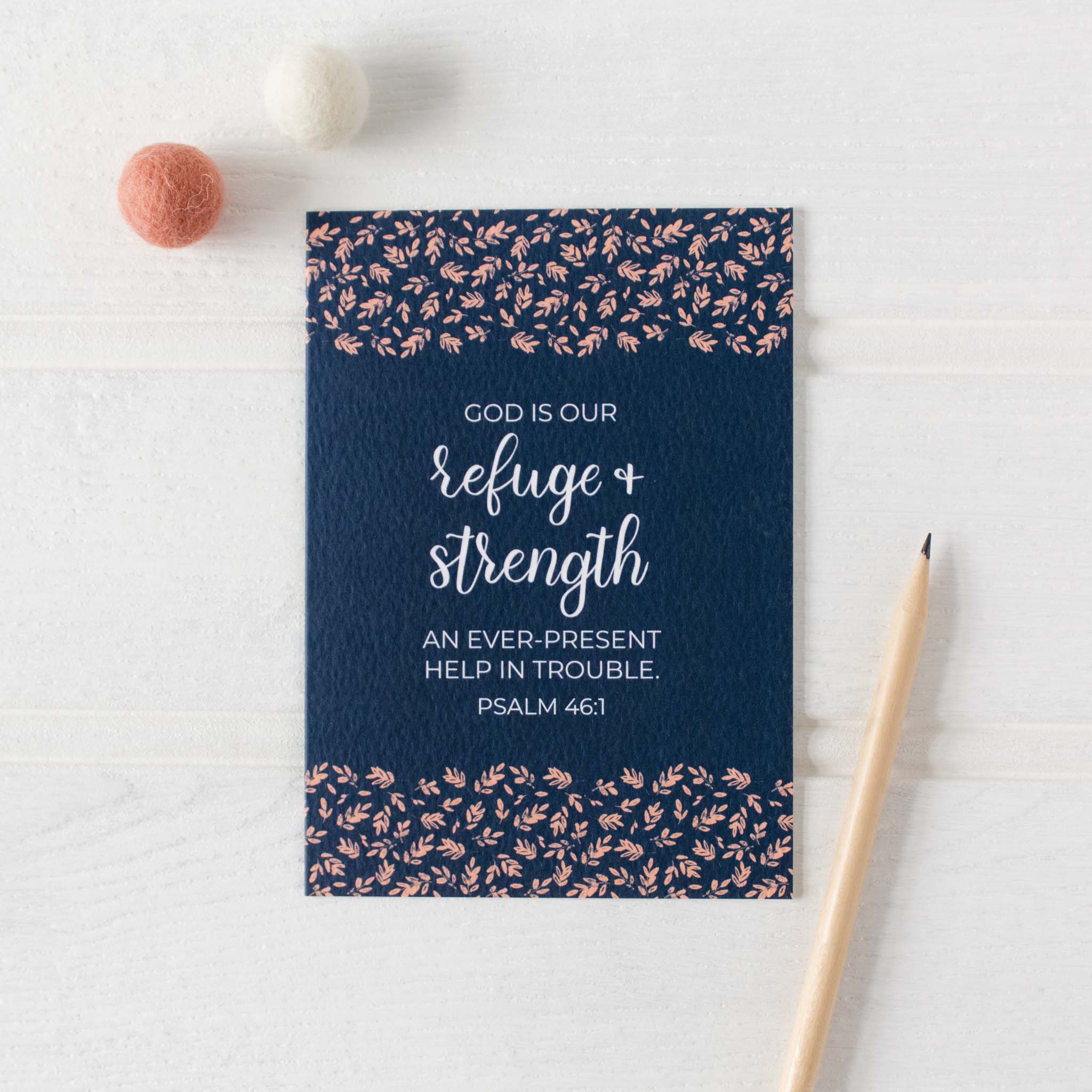 God is Our Refuge and Strength Card - Psalm 46:1