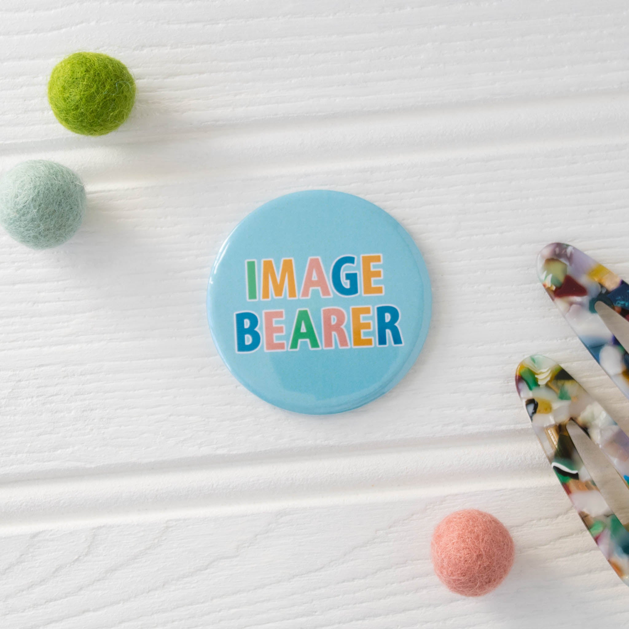 Image Bearer Christian Pocket Mirror - Light Blue
