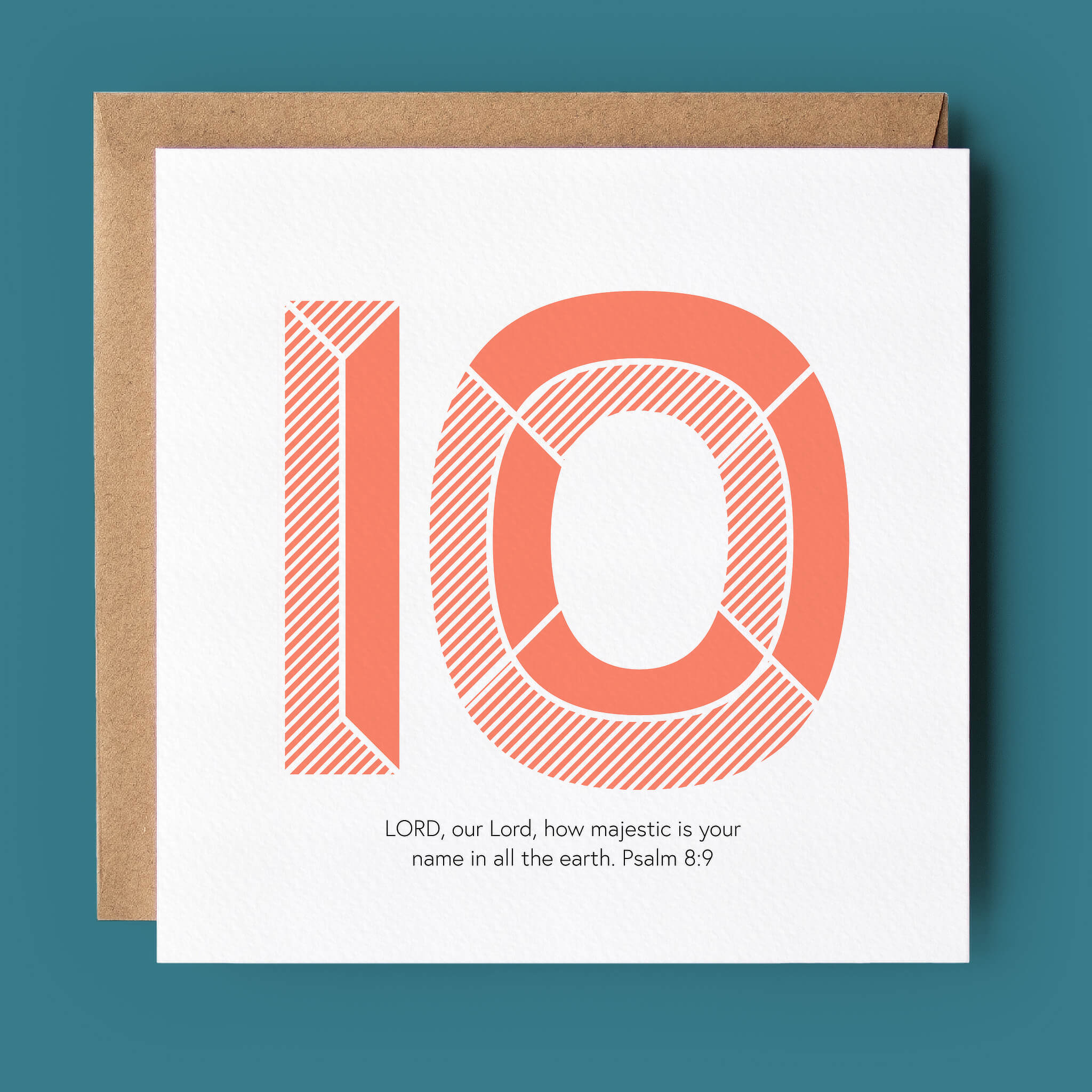 10th Birthday or Anniversary Milestone Bible Verse Christian Card