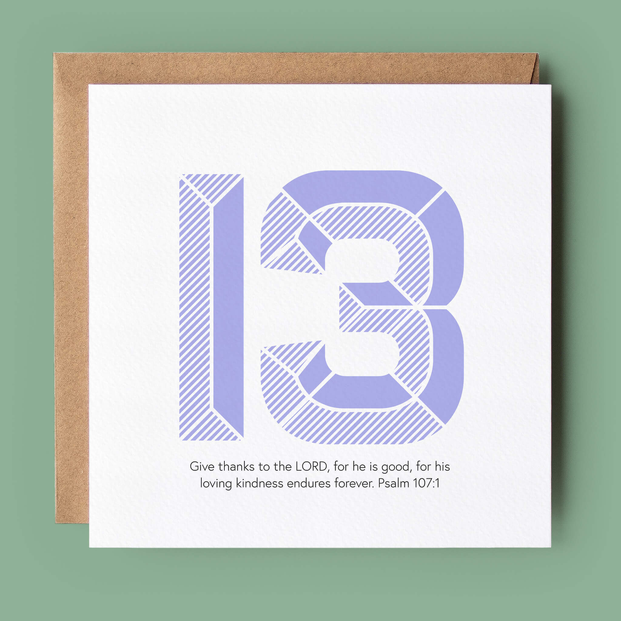 13th Birthday Milestone Bible Verse Christian Card