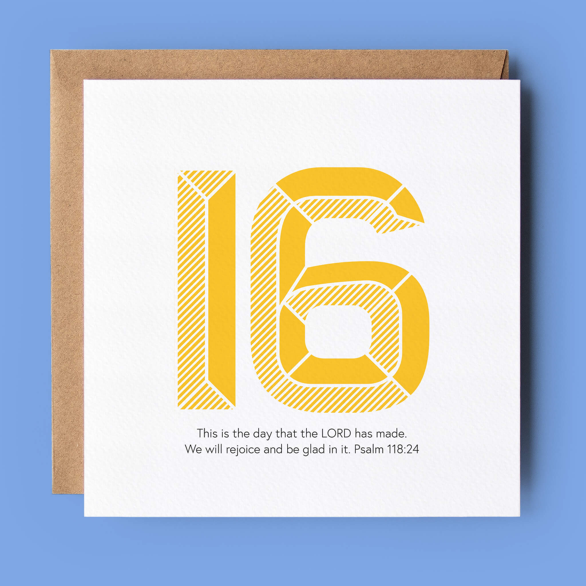 16th Birthday Milestone Bible Verse Christian Card