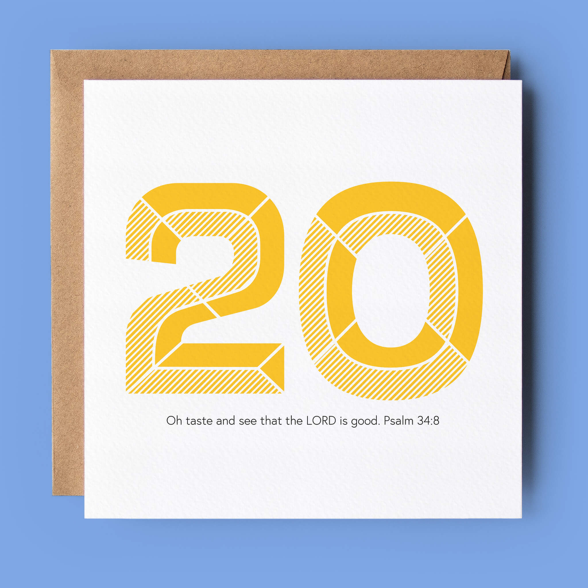 20th Birthday or Anniversary Milestone Bible Verse Christian Card