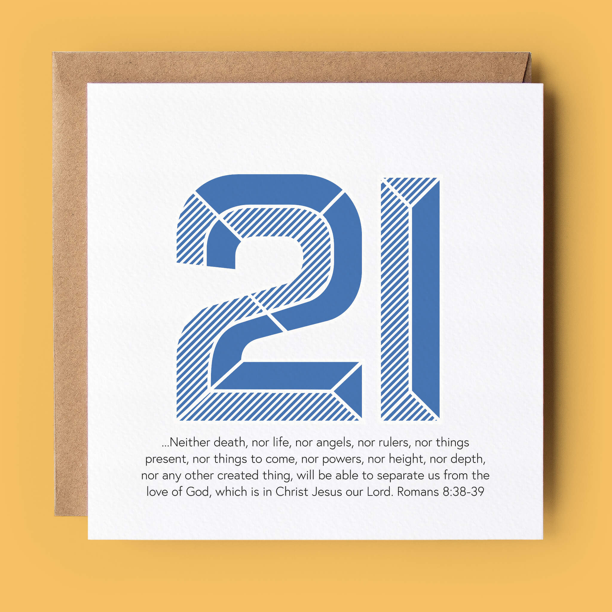 21st Birthday Milestone Bible Verse Christian Card
