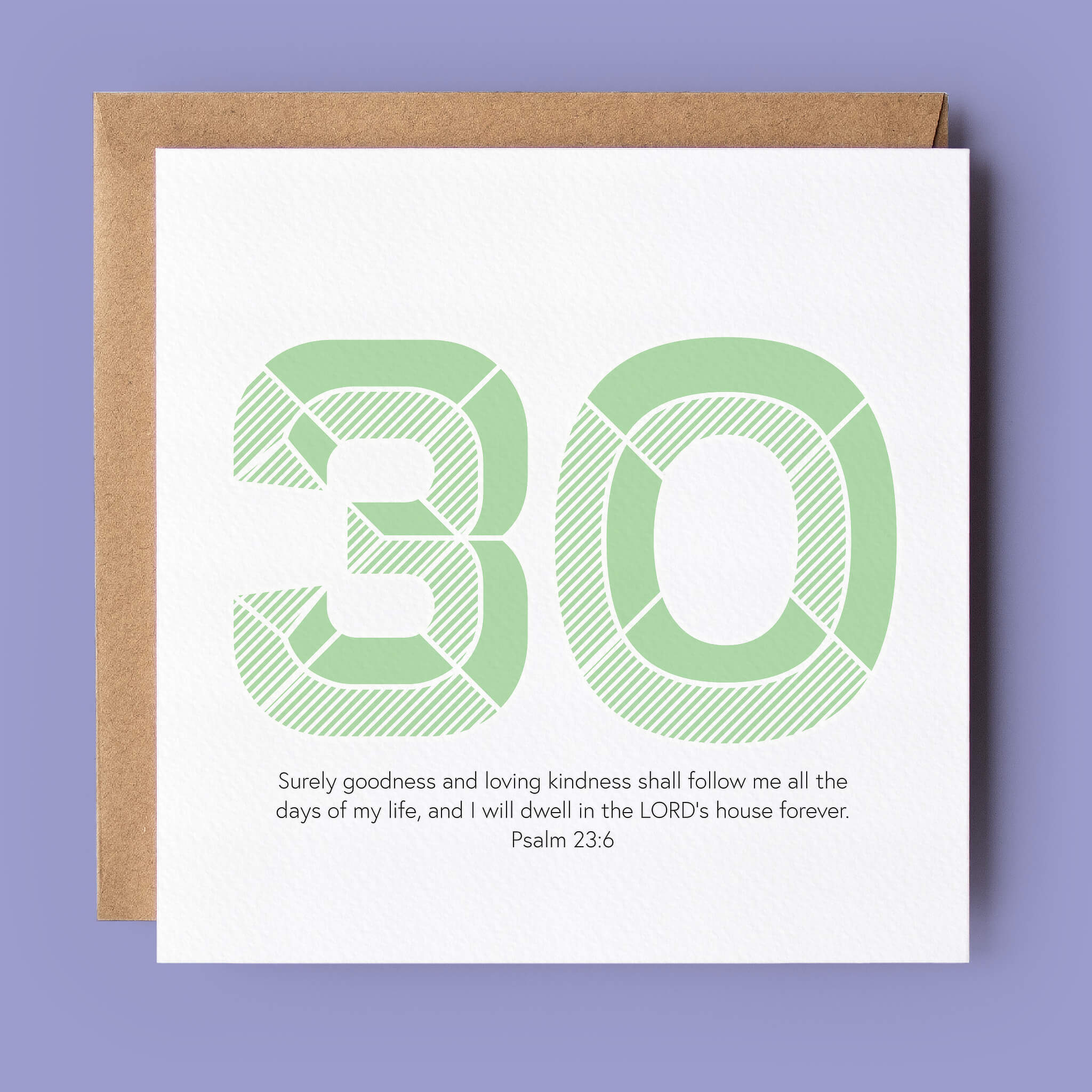 30th Birthday or Anniversary Milestone Bible Verse Christian Card