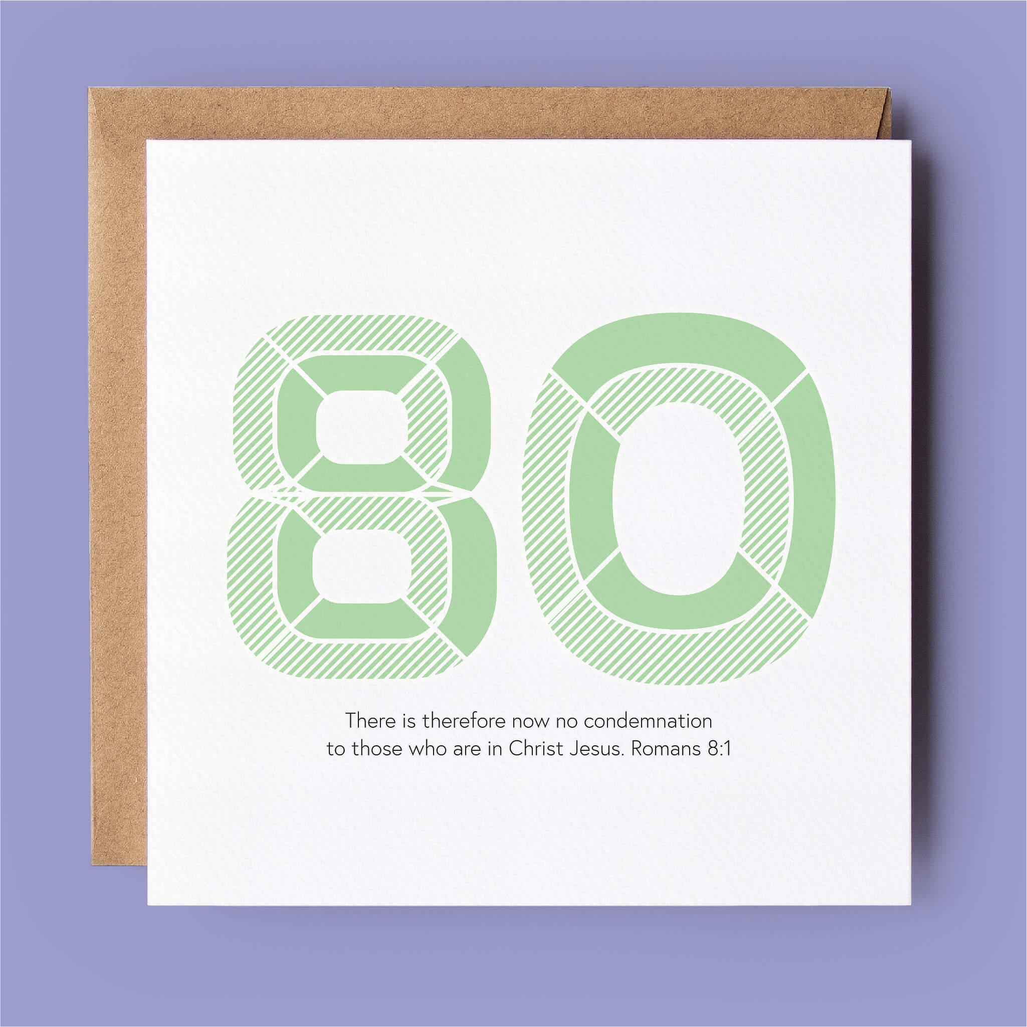 80th Birthday Milestone Bible Verse Christian Card