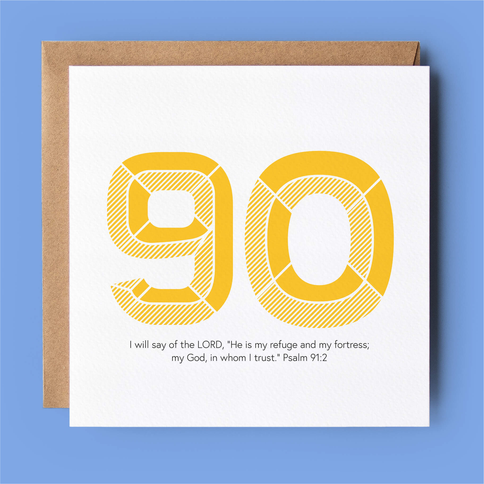 90th Birthday Milestone Bible Verse Christian Card