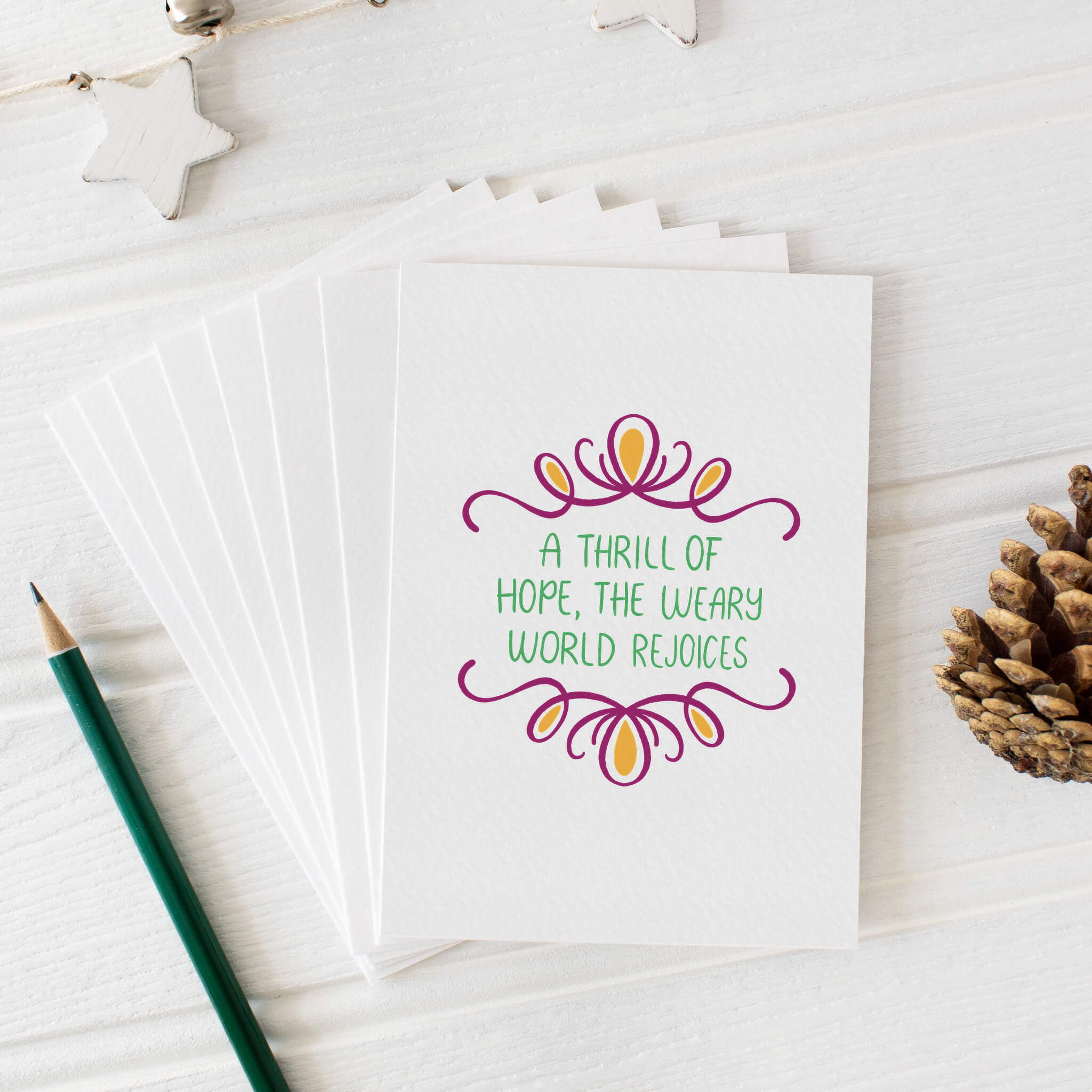 A Thrill Of Hope Bible Verse Christmas Cards (8 card pack)