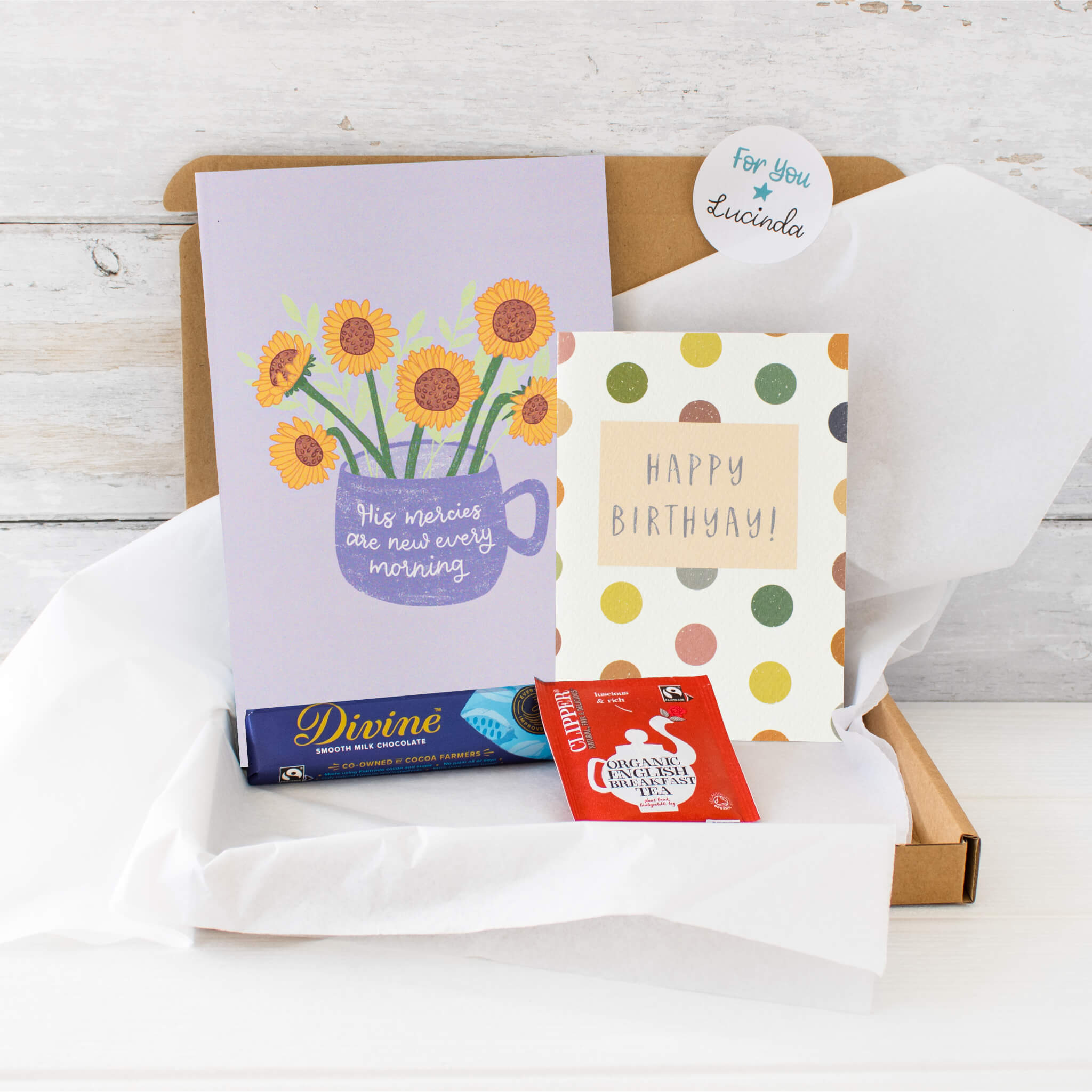 A5 Notebook, Cuppa and Chocolate For You Christian Gift Box