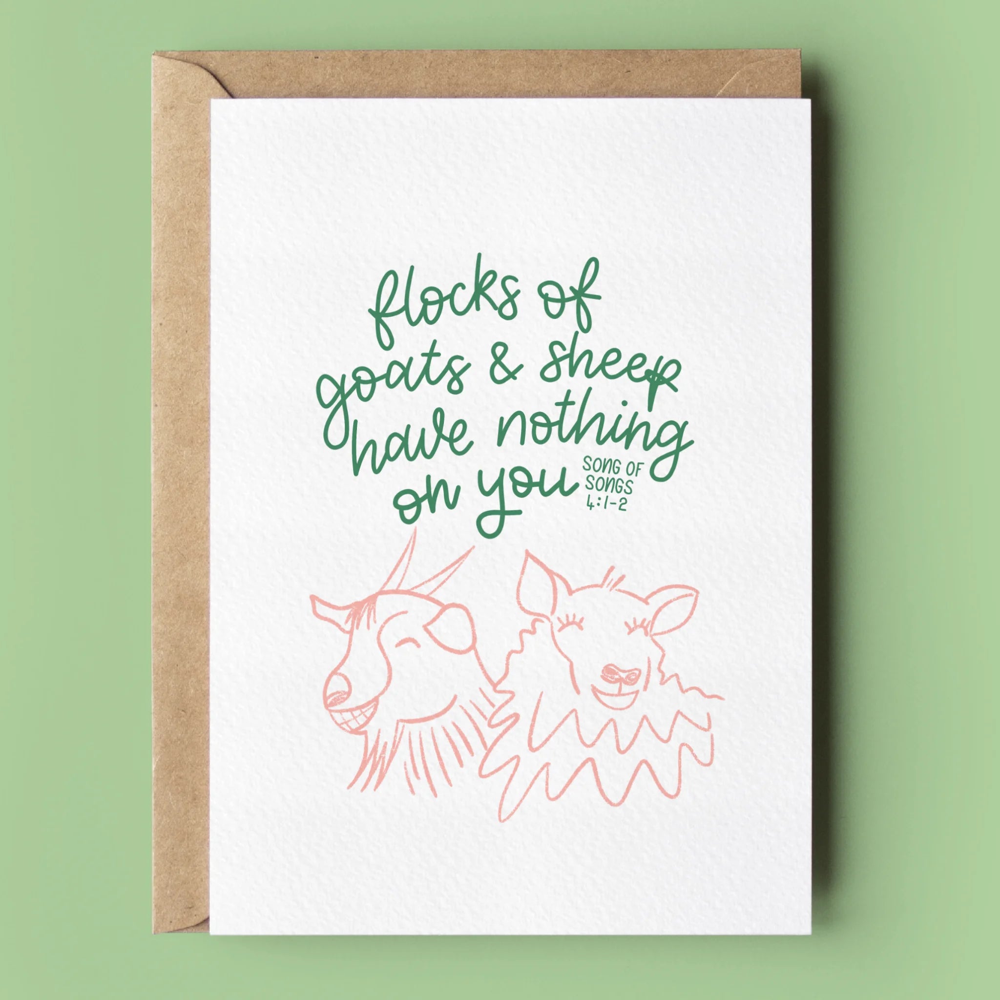 Flocks of Goats & Sheep Funny Christian Anniversary Card - Song of Songs