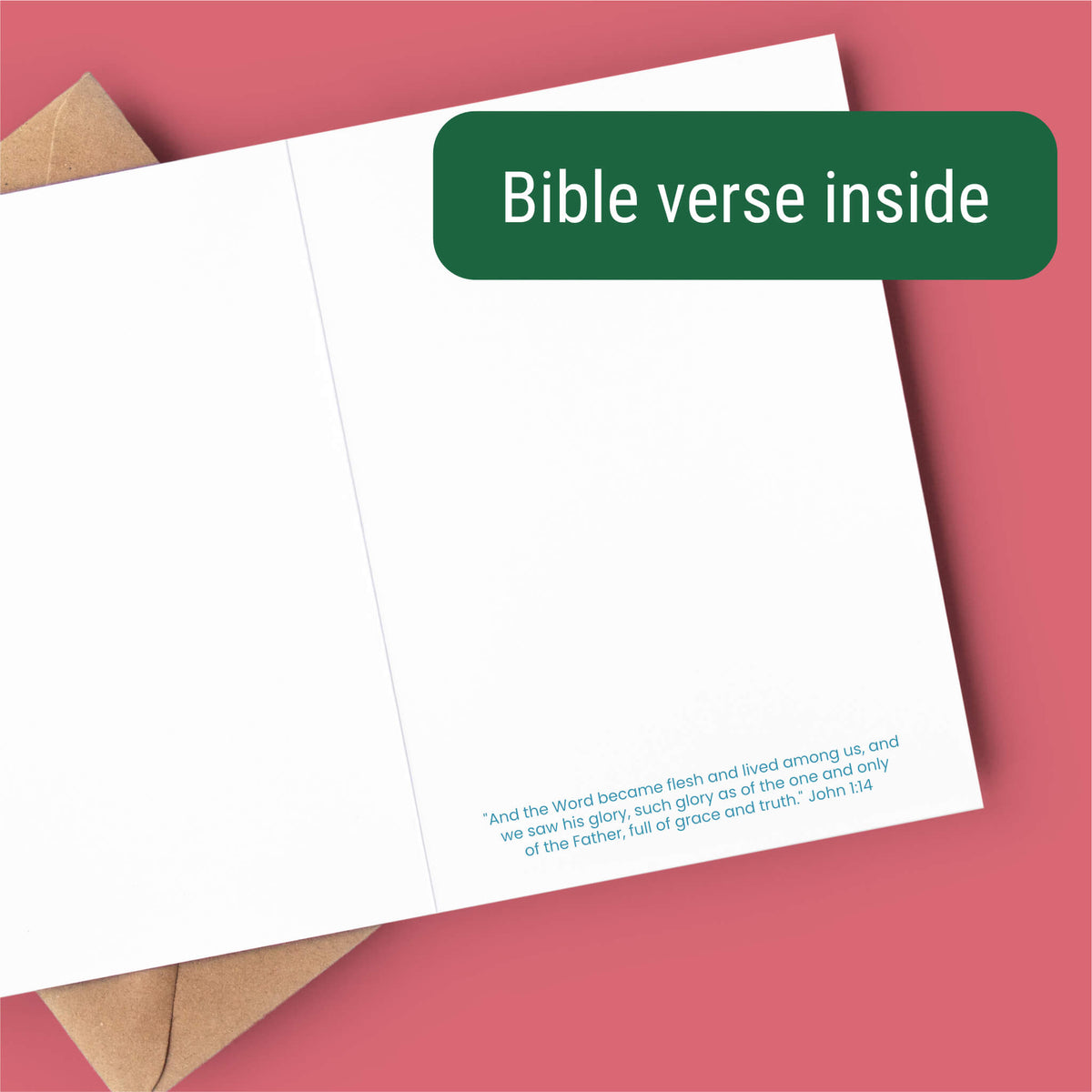 Floral Bauble Bible Verse Christmas Cards - John 1:14 (8 card pack)