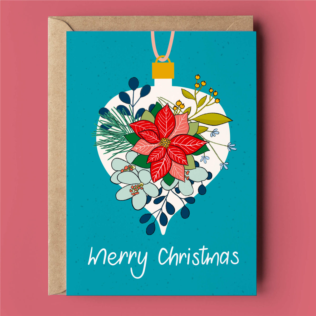 Floral Bauble Bible Verse Christmas Cards - John 1:14 (8 card pack)