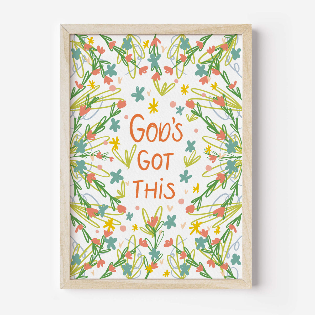 God's Got This Floral Christian Print