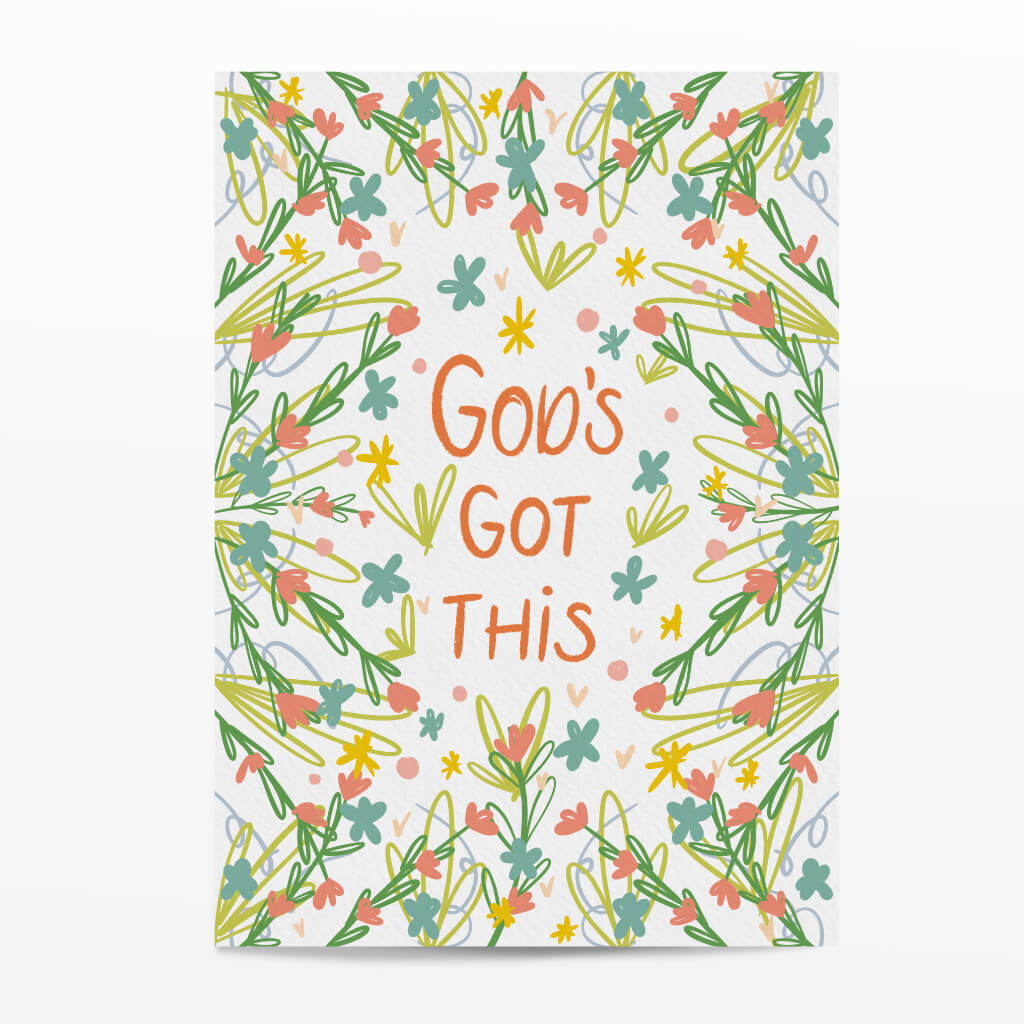 God's Got This Floral Christian Print