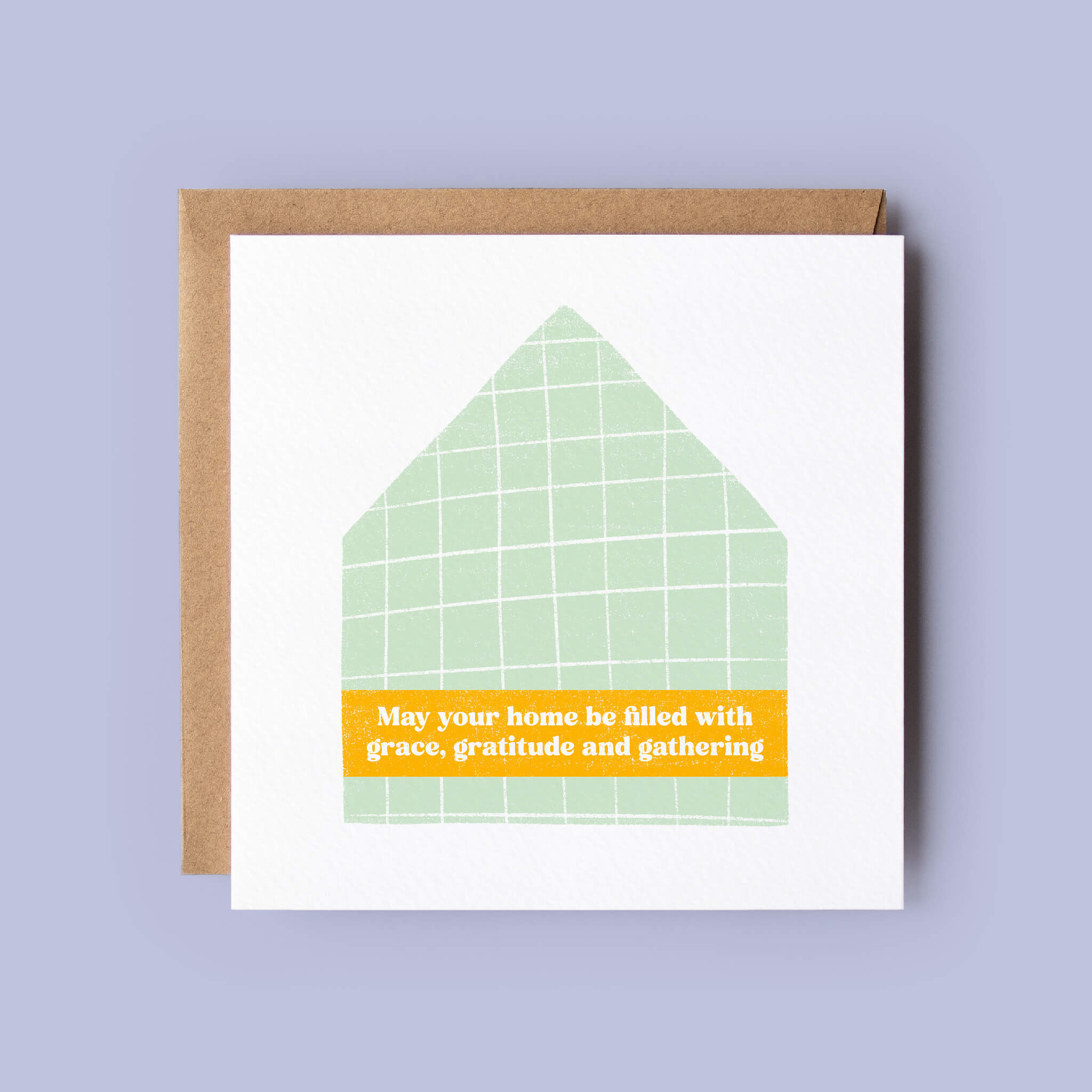 Grace, Gratitude and Gathering Christian New Home Card