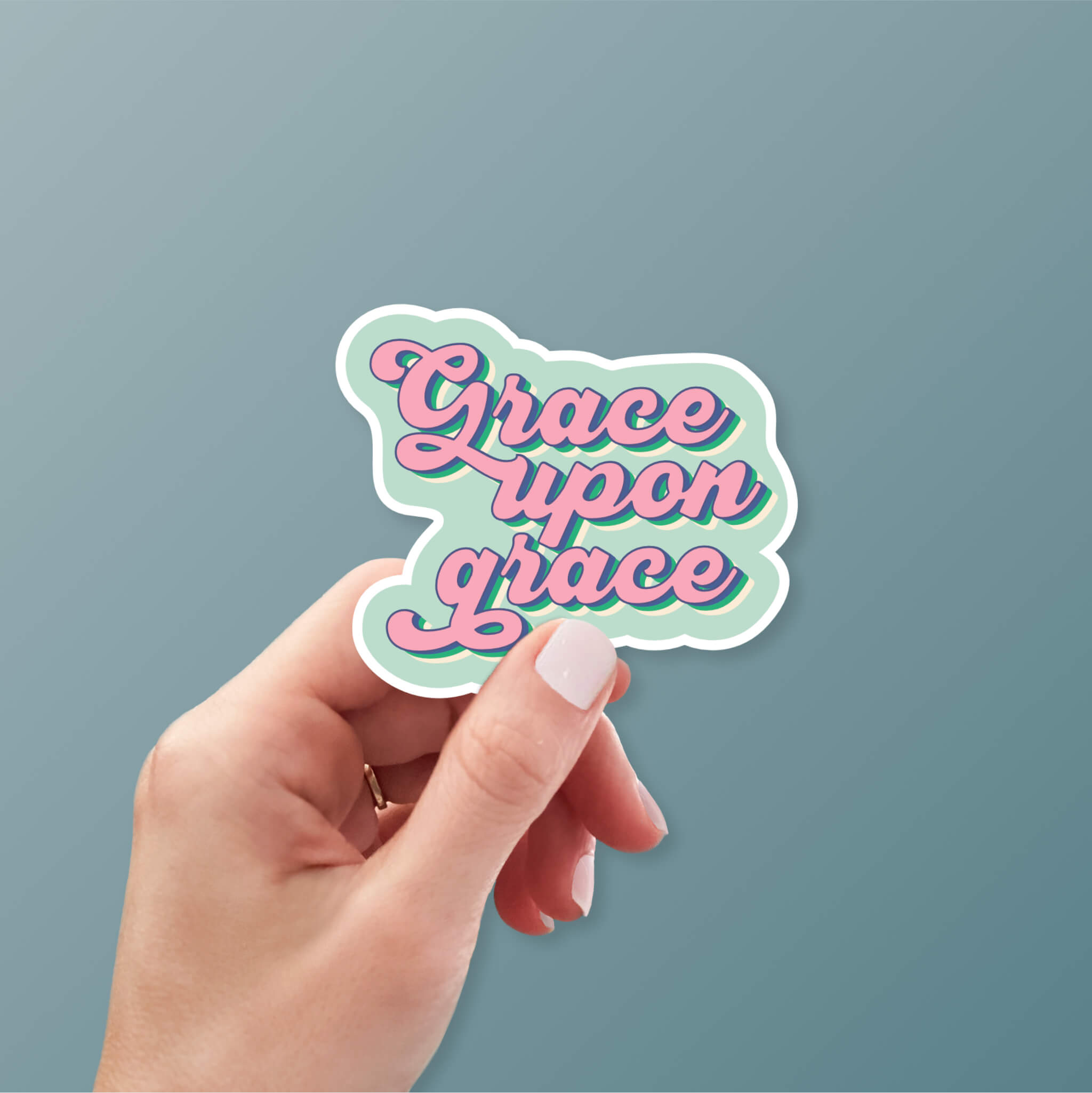 Grace Upon Grace Christian Sticker - John 1:16
