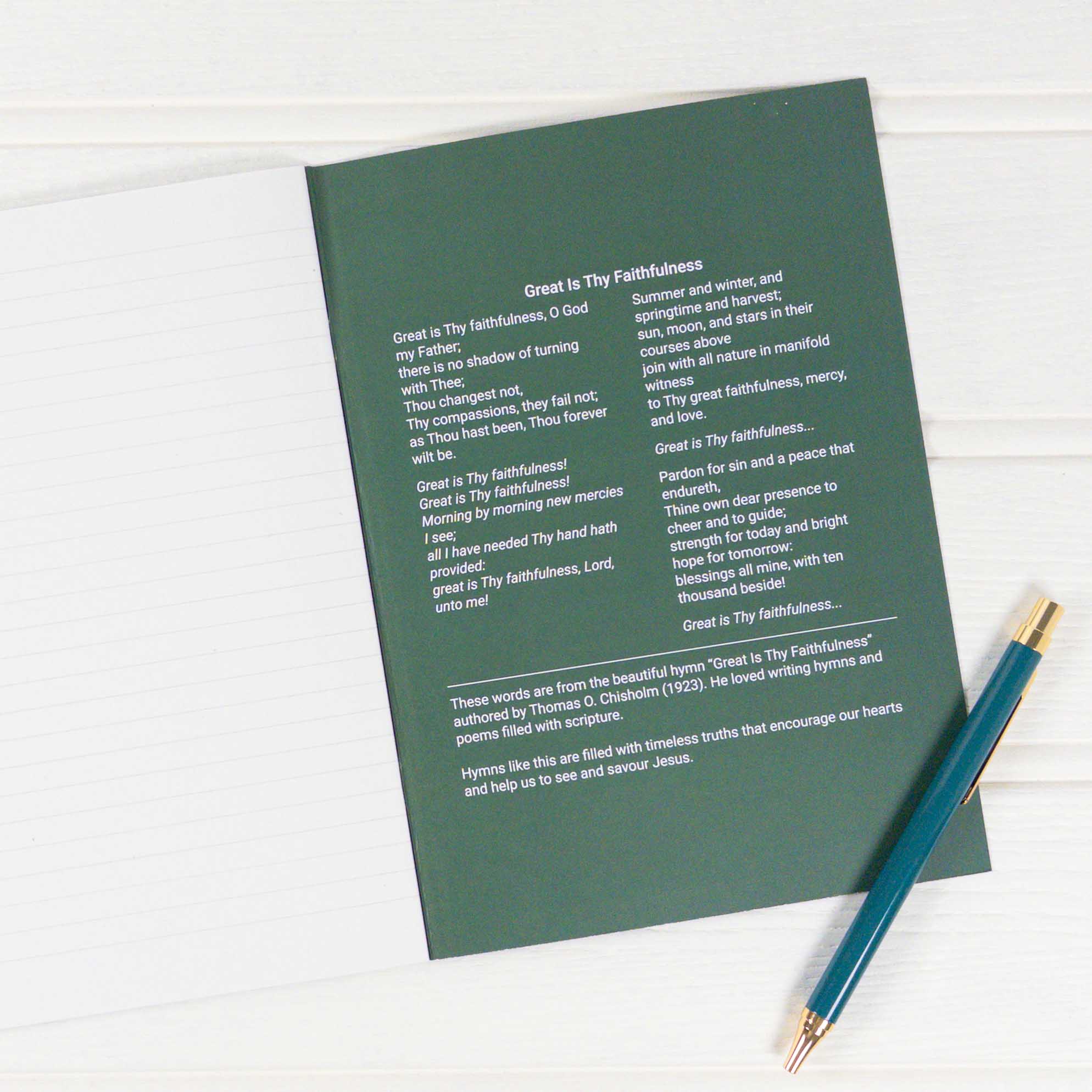 Great Is Thy Faithfulness A5 Recycled Paper Christian Notebook
