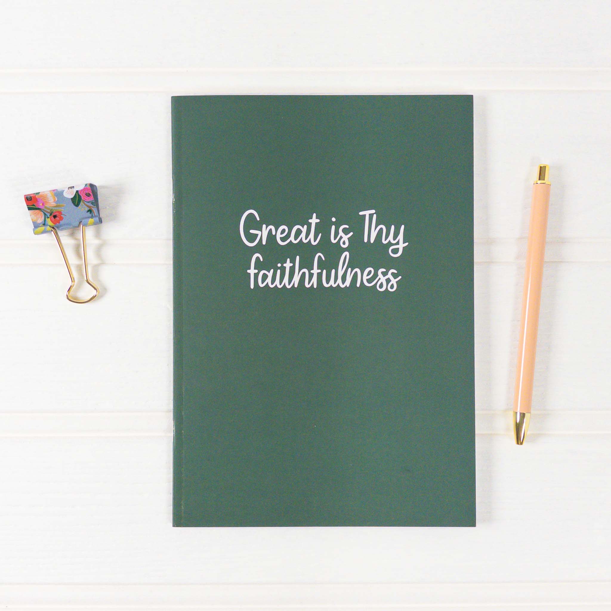 Great Is Thy Faithfulness A5 Recycled Paper Christian Notebook