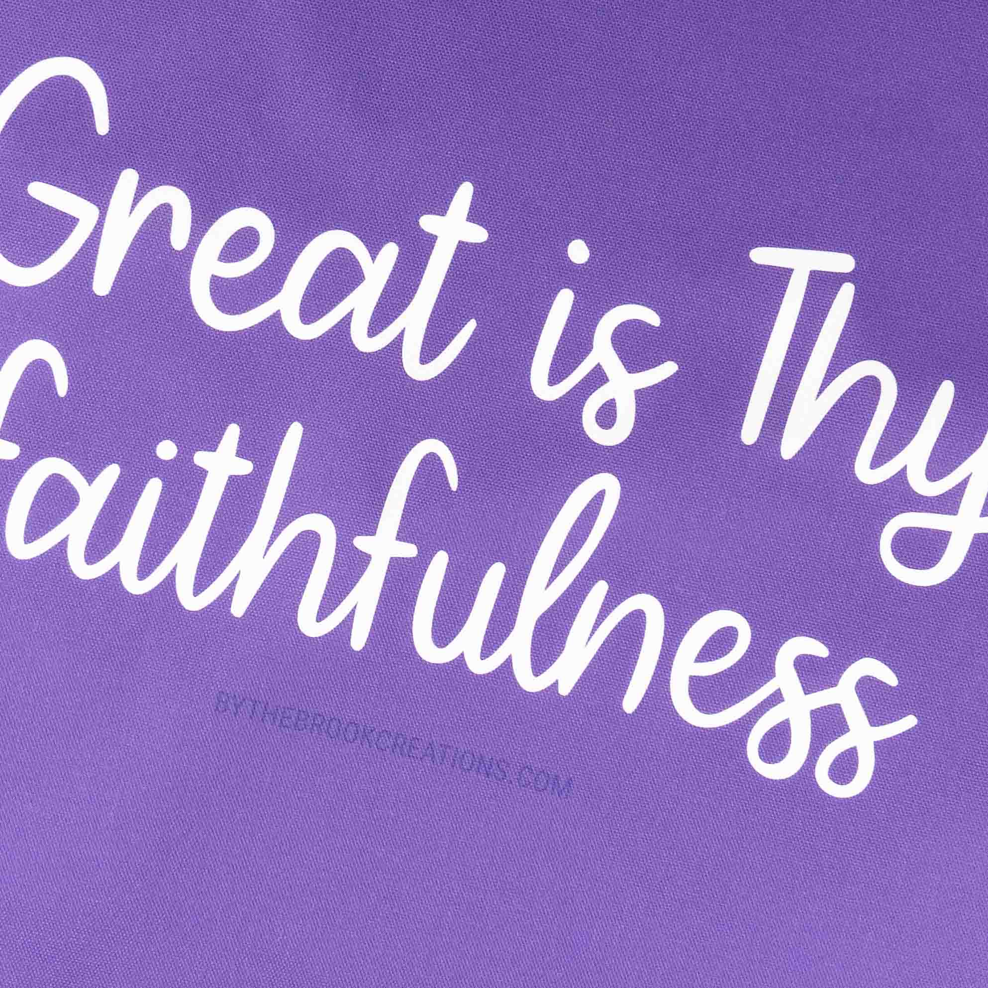 Great Is Thy Faithfulness Organic Cotton Christian Hymn Tea Towel
