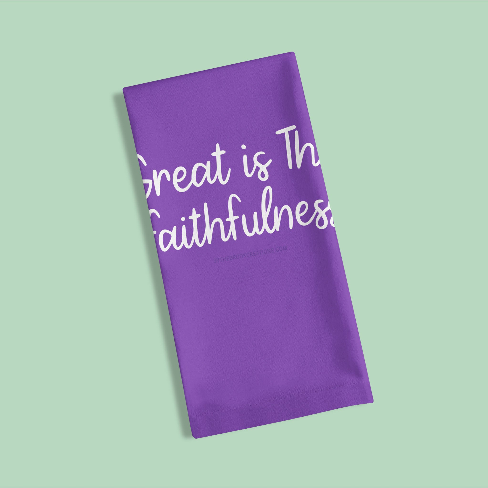 Great Is Thy Faithfulness Organic Cotton Christian Hymn Tea Towel