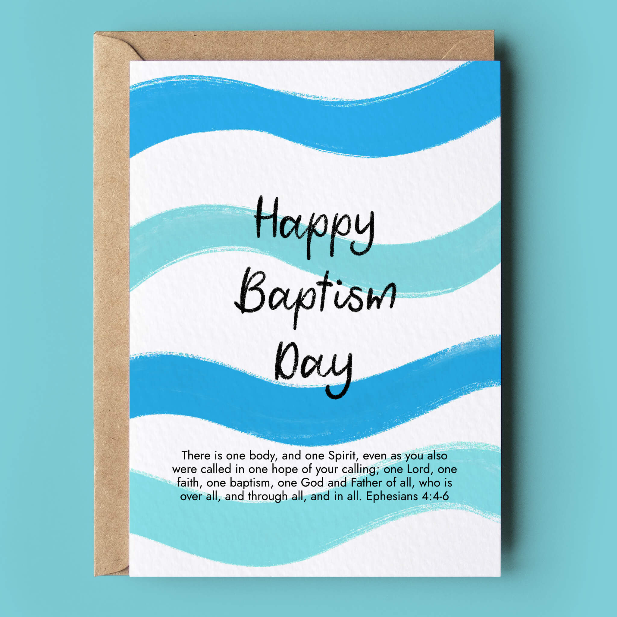 Happy Baptism Day Modern Bible Verse Baptism Card