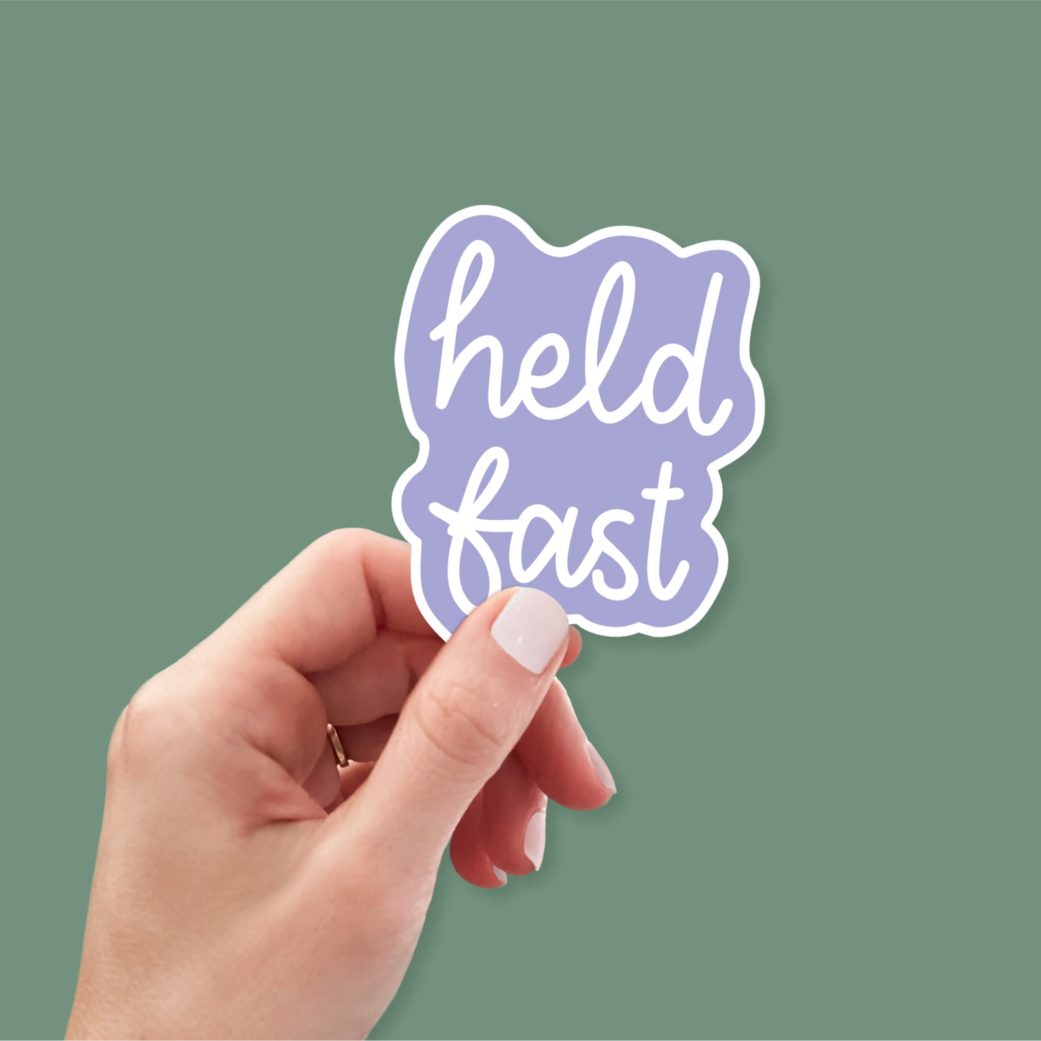 Held Fast Hymn Inspired Christian Sticker