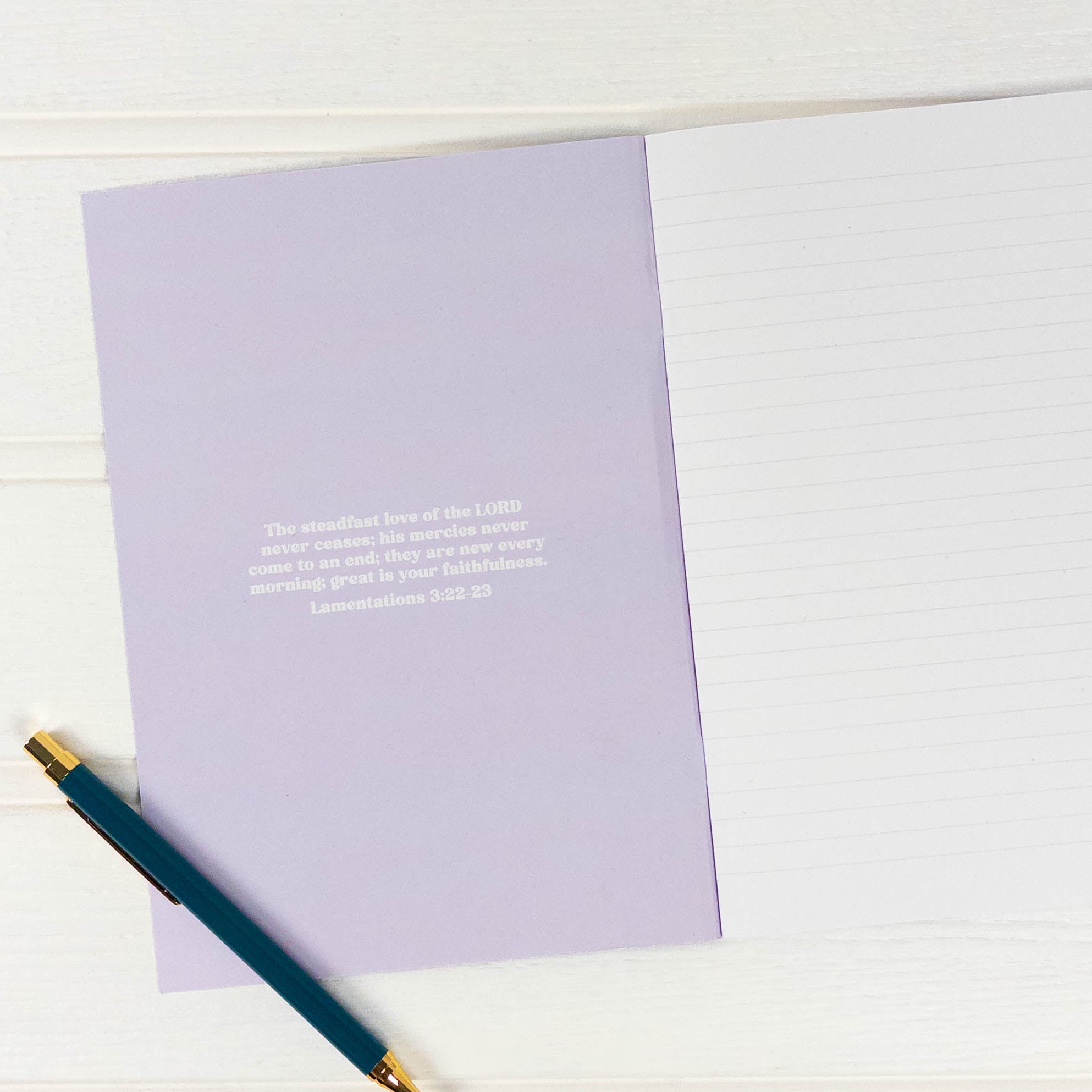 His Mercies Are New A5 Recycled Paper Christian Notebook - Lamentations 3