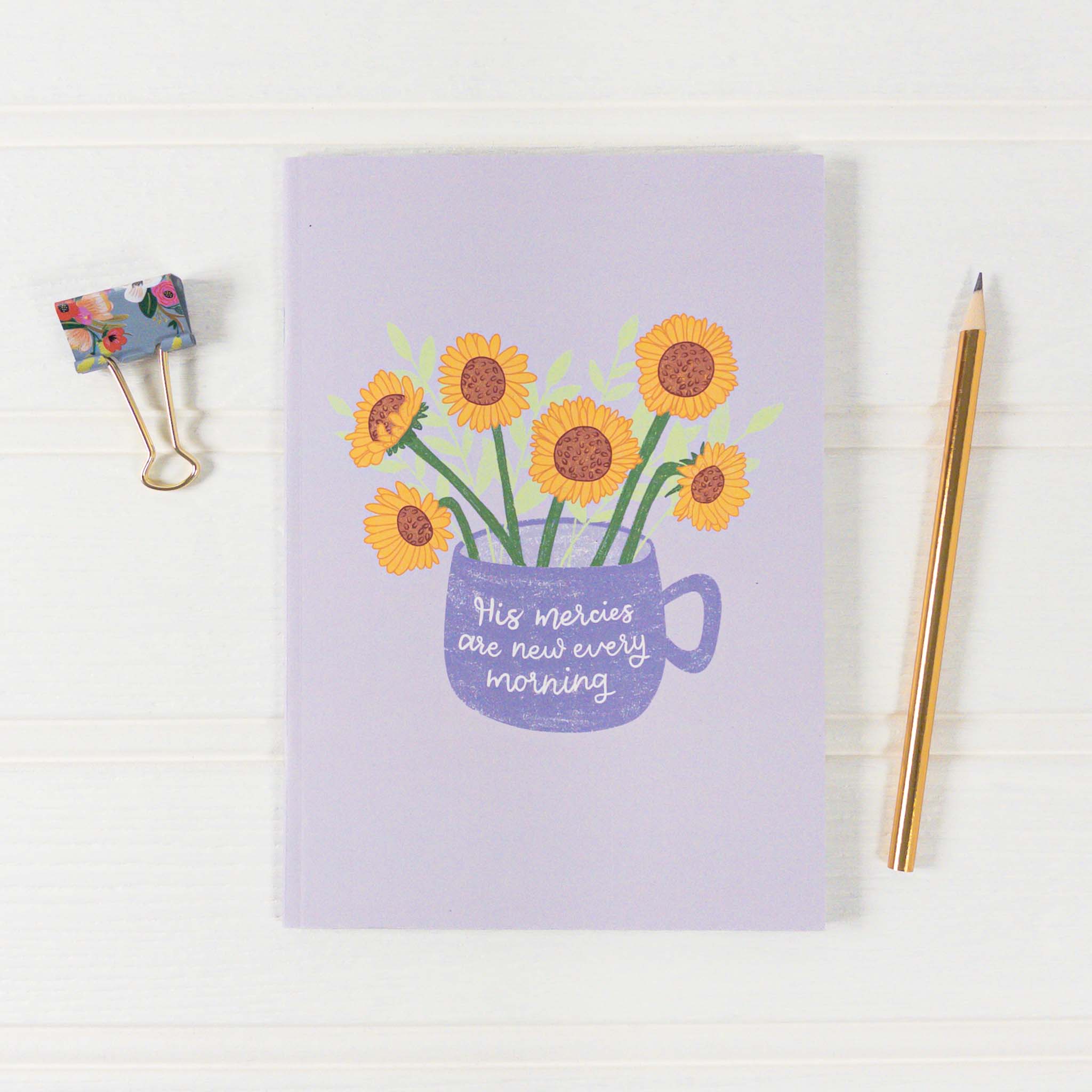 His Mercies Are New A5 Recycled Paper Christian Notebook - Lamentations 3