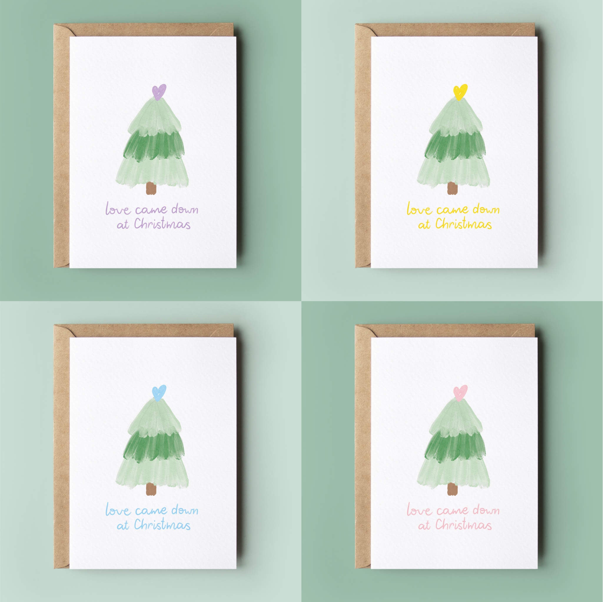 Love Came Down At Christmas Bible Verse Christmas Cards - John 1:14 (8 card pack)