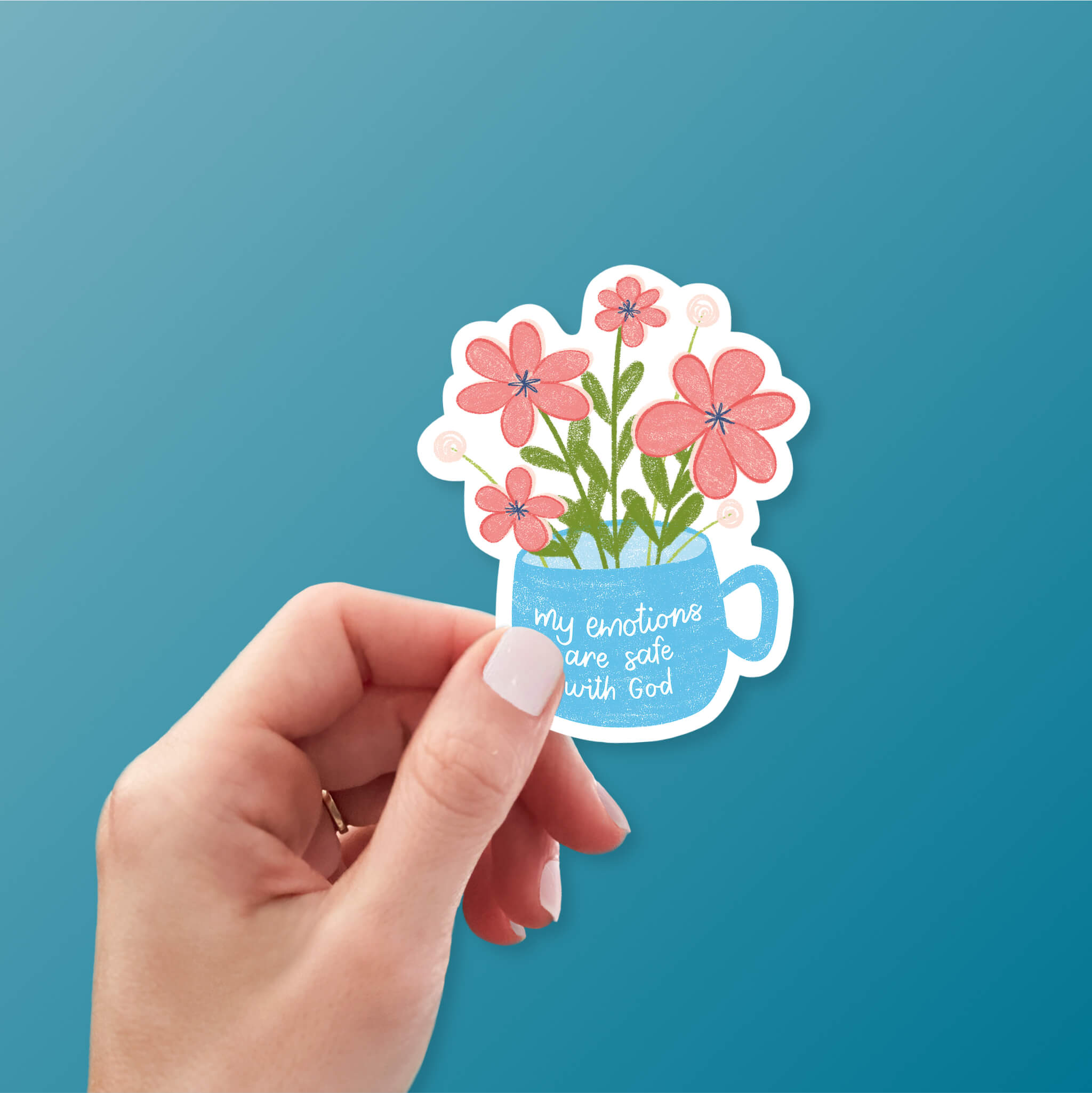 My Emotions Are Safe With God Christian Sticker