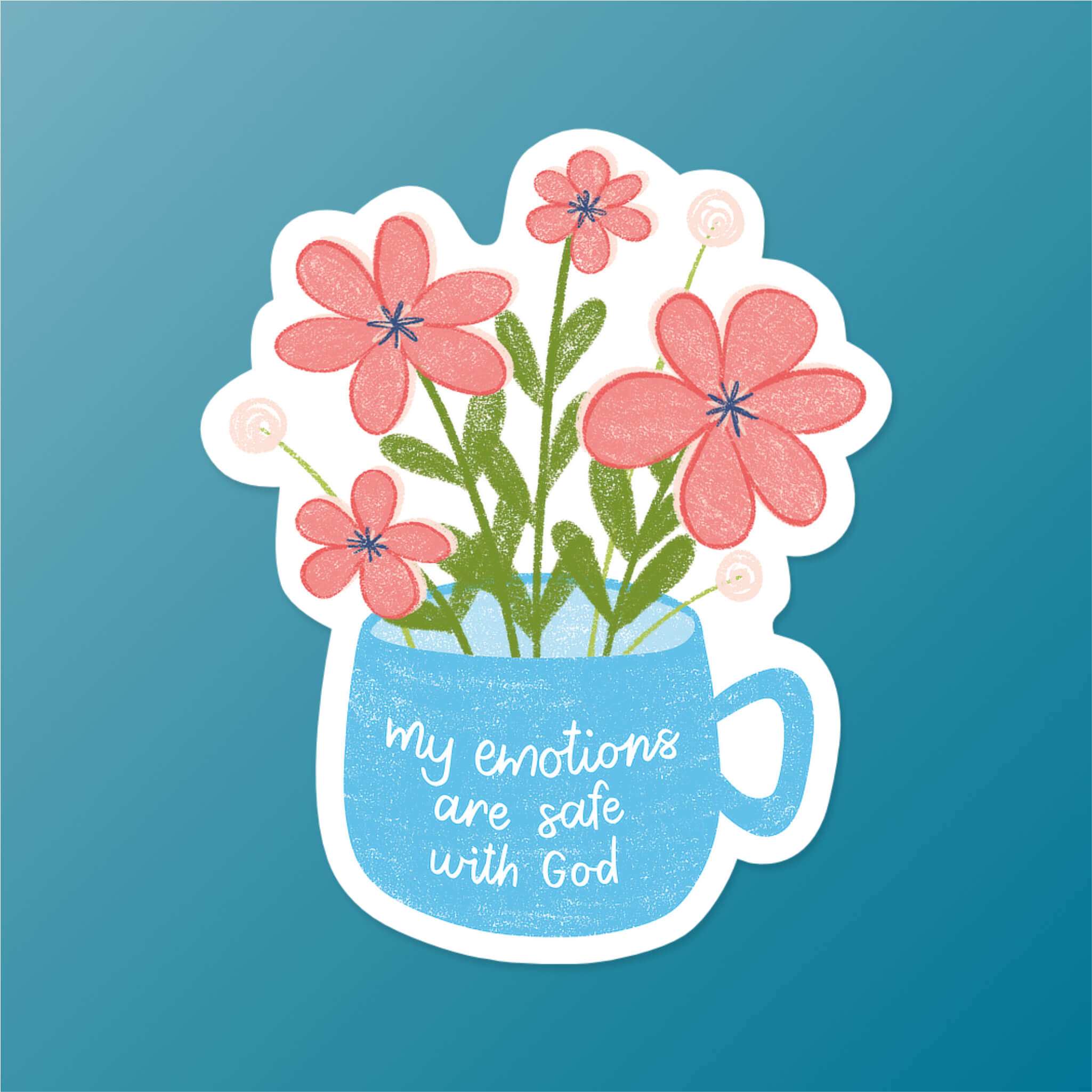 My Emotions Are Safe With God Christian Sticker