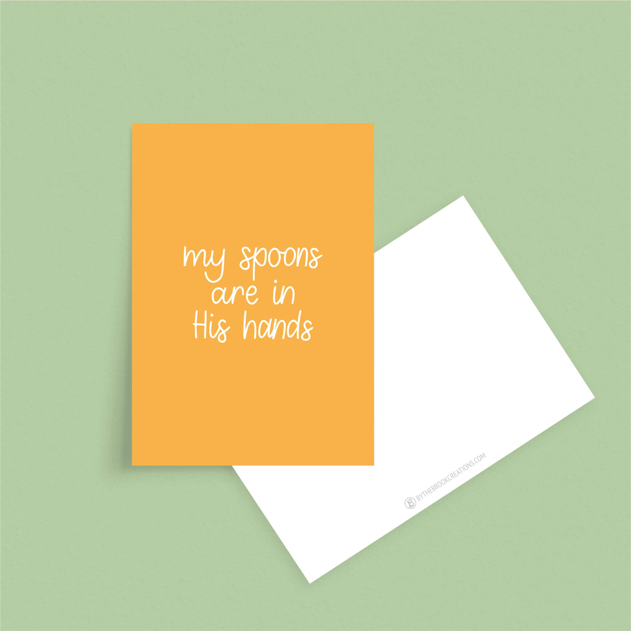 My Spoons Are In His Hands Chronic Illness Christian Postcard