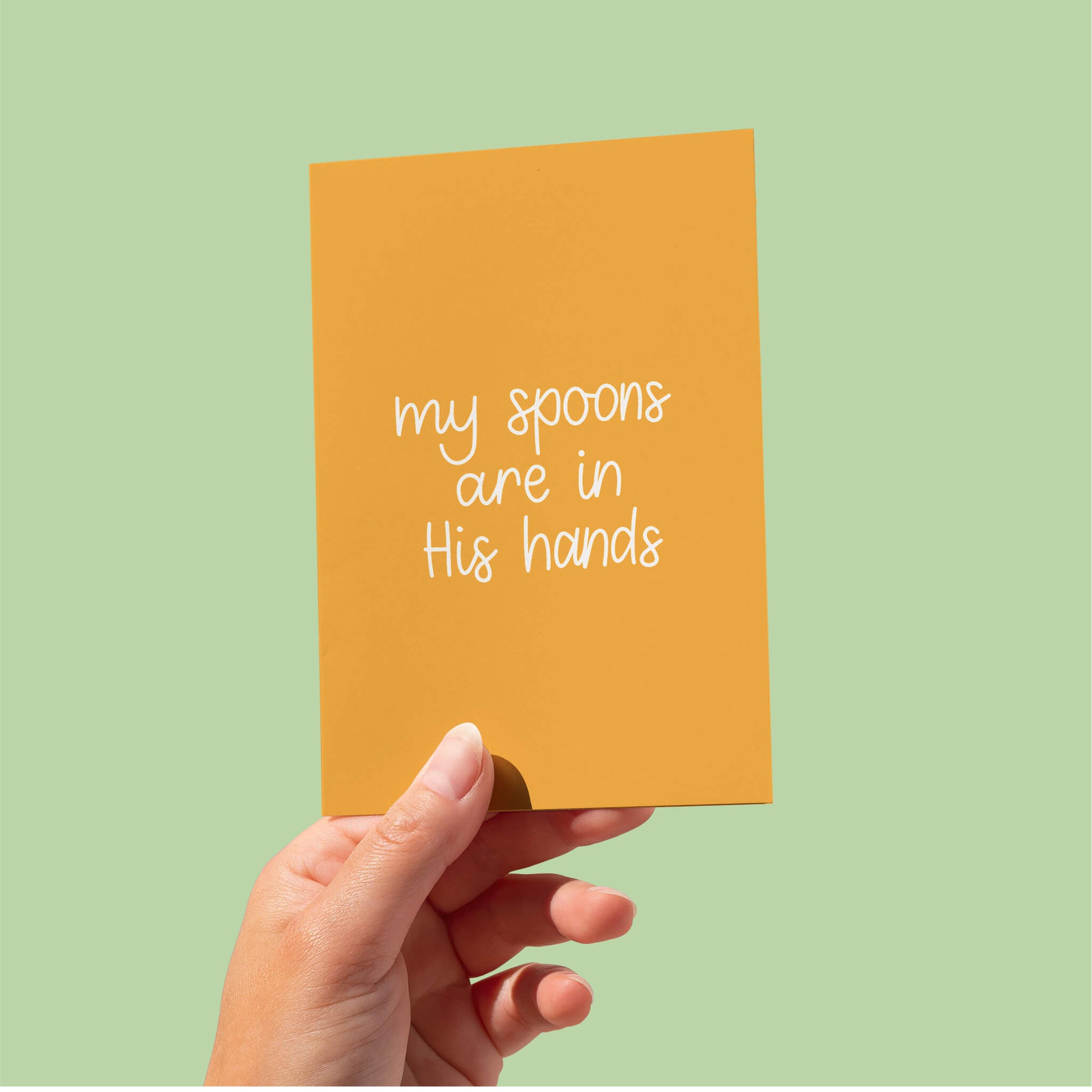 My Spoons Are In His Hands Chronic Illness Christian Postcard
