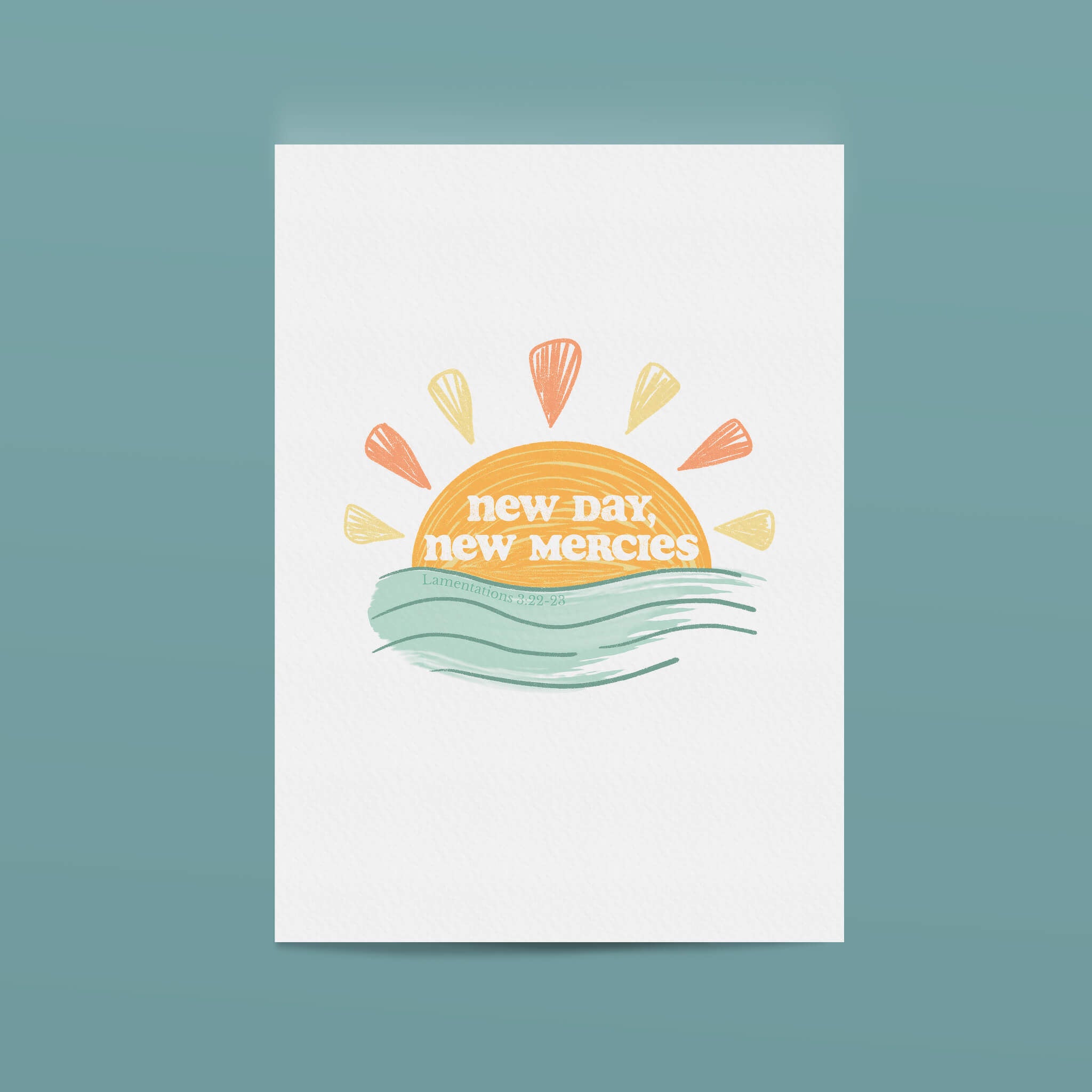 New Day, New Mercies Contemporary Christian Print - Lamentations 3