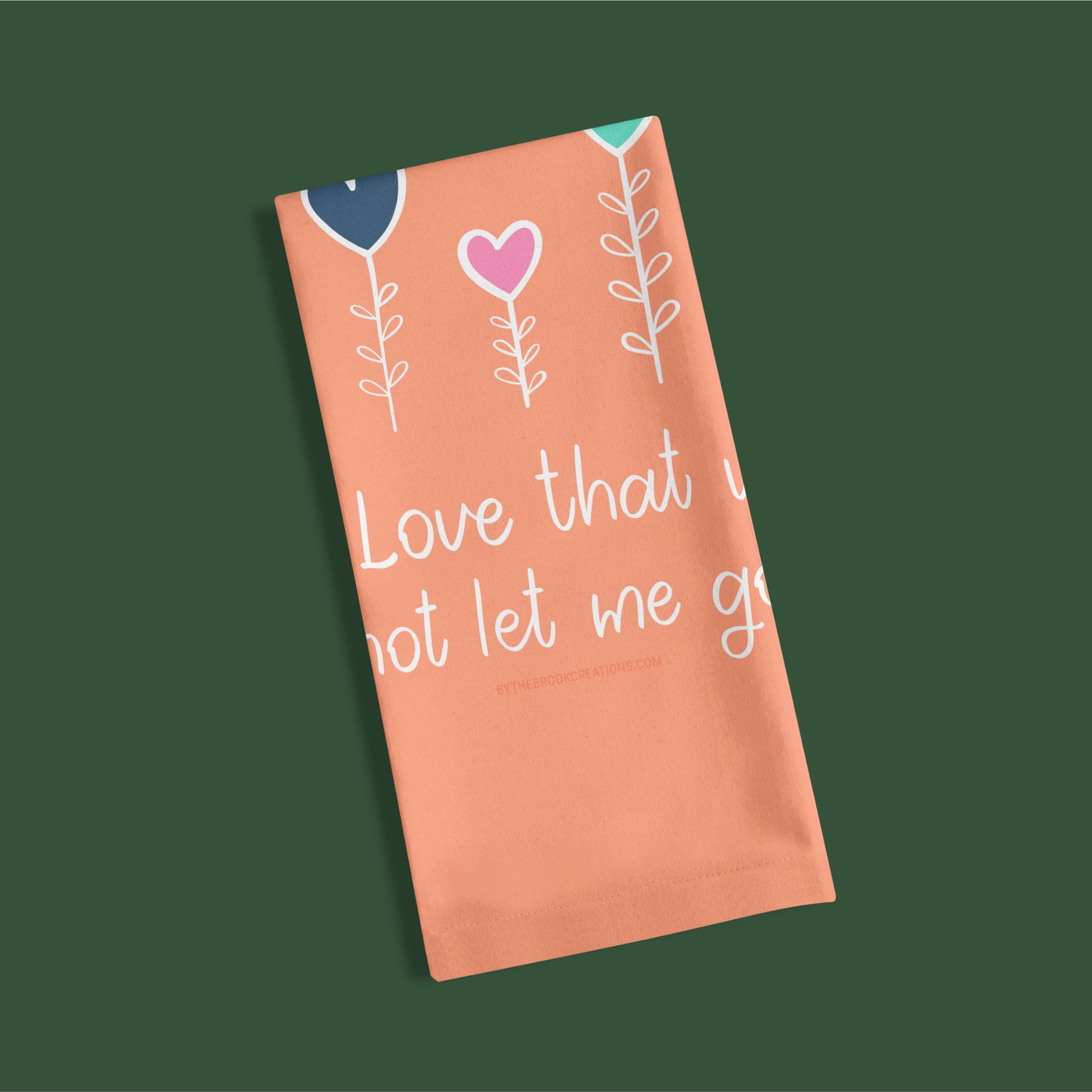 O Love That Will Not Let Me Go Organic Cotton Christian Hymn Tea Towel