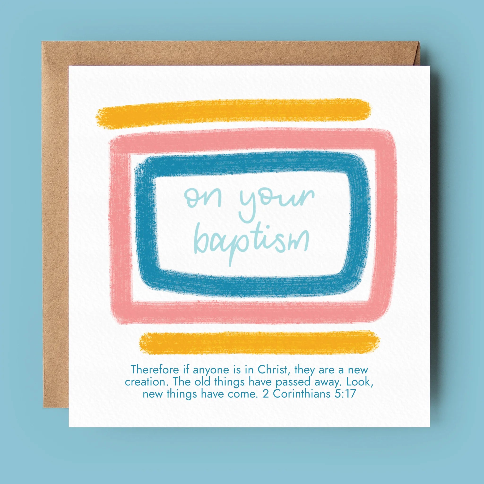 On Your Baptism Modern Bible Verse Baptism Card