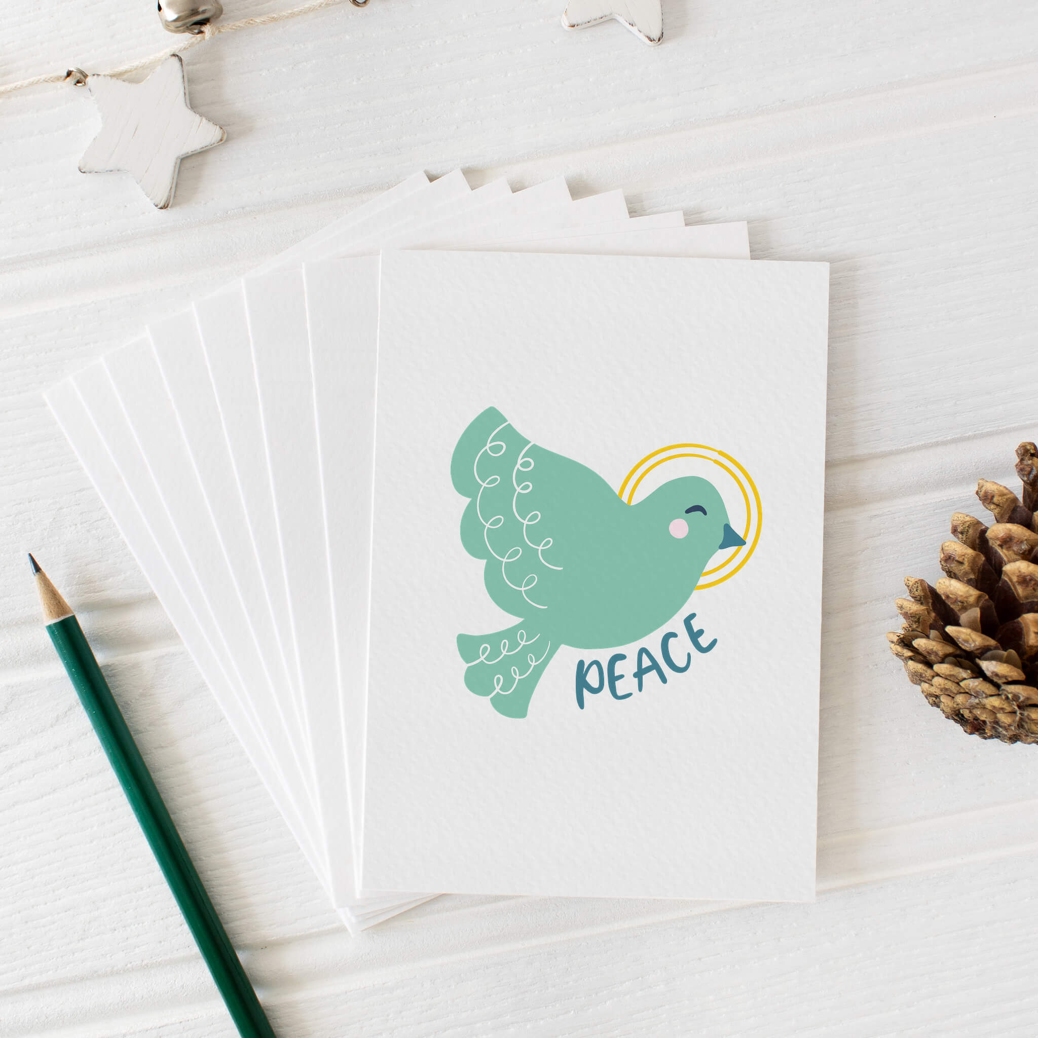 Peace Dove Bible Verse Christmas Cards (8 card pack)