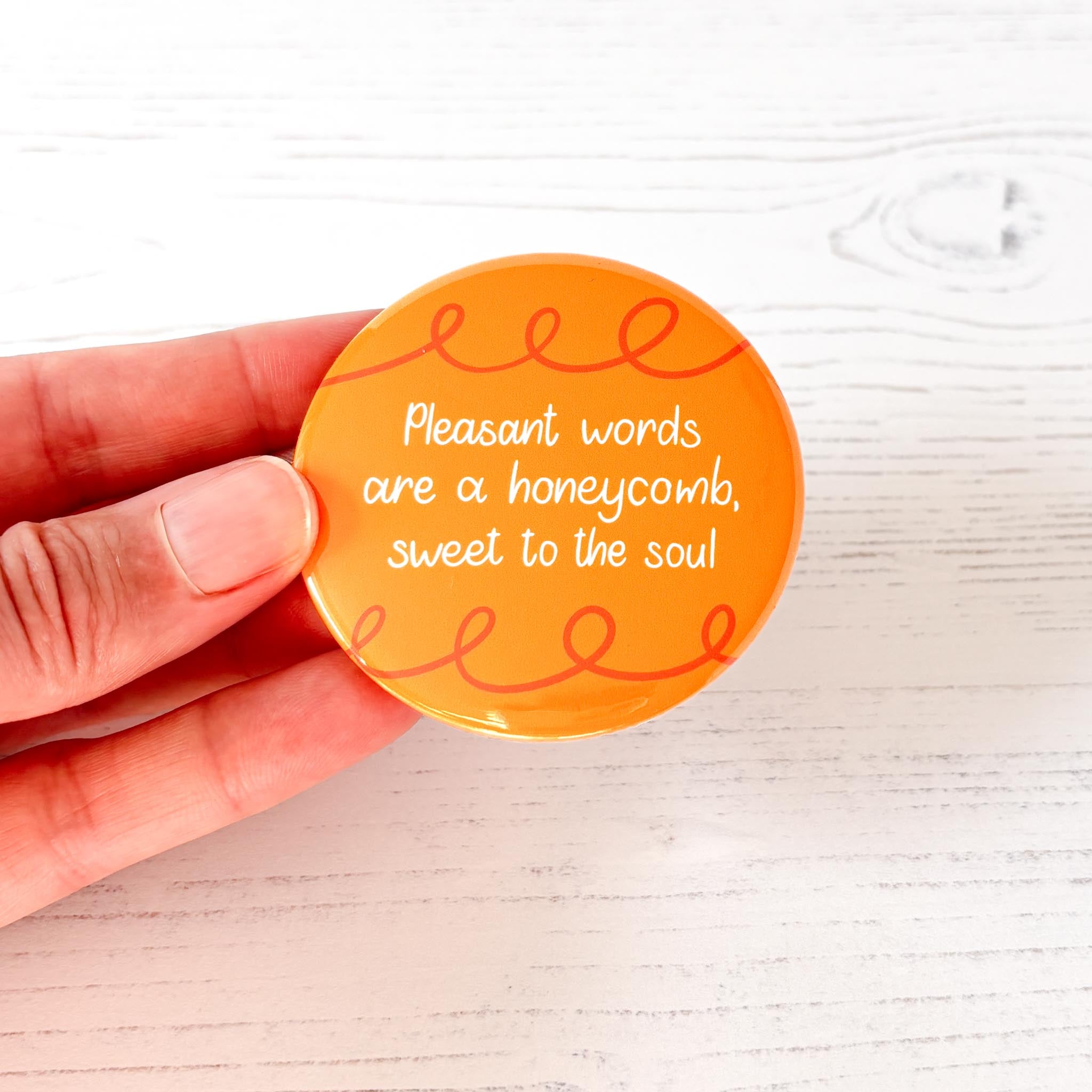 Pleasant Words are a Honeycomb Christian Pocket Mirror or Magnet