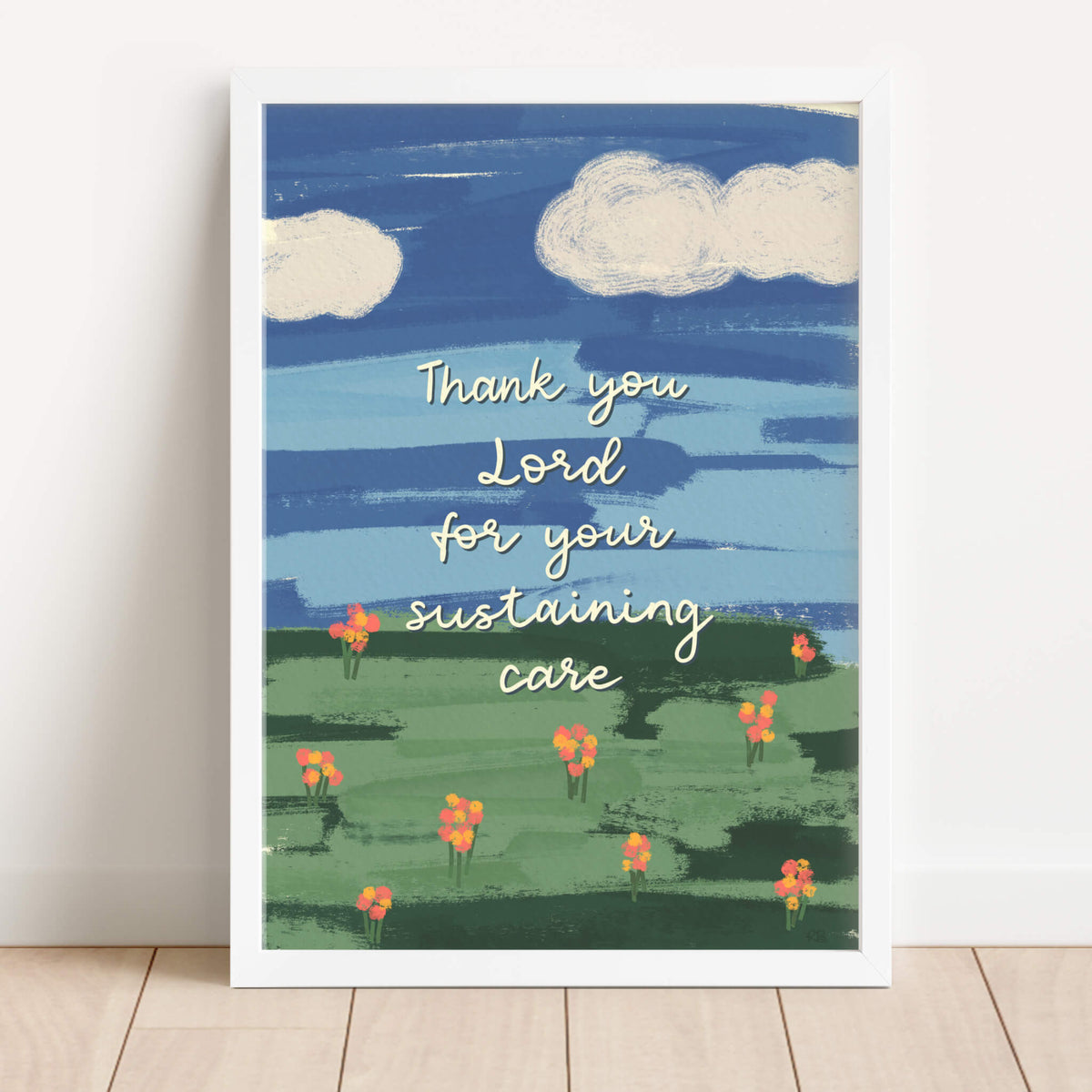 Grateful for God's Sustaining Care Christian Print