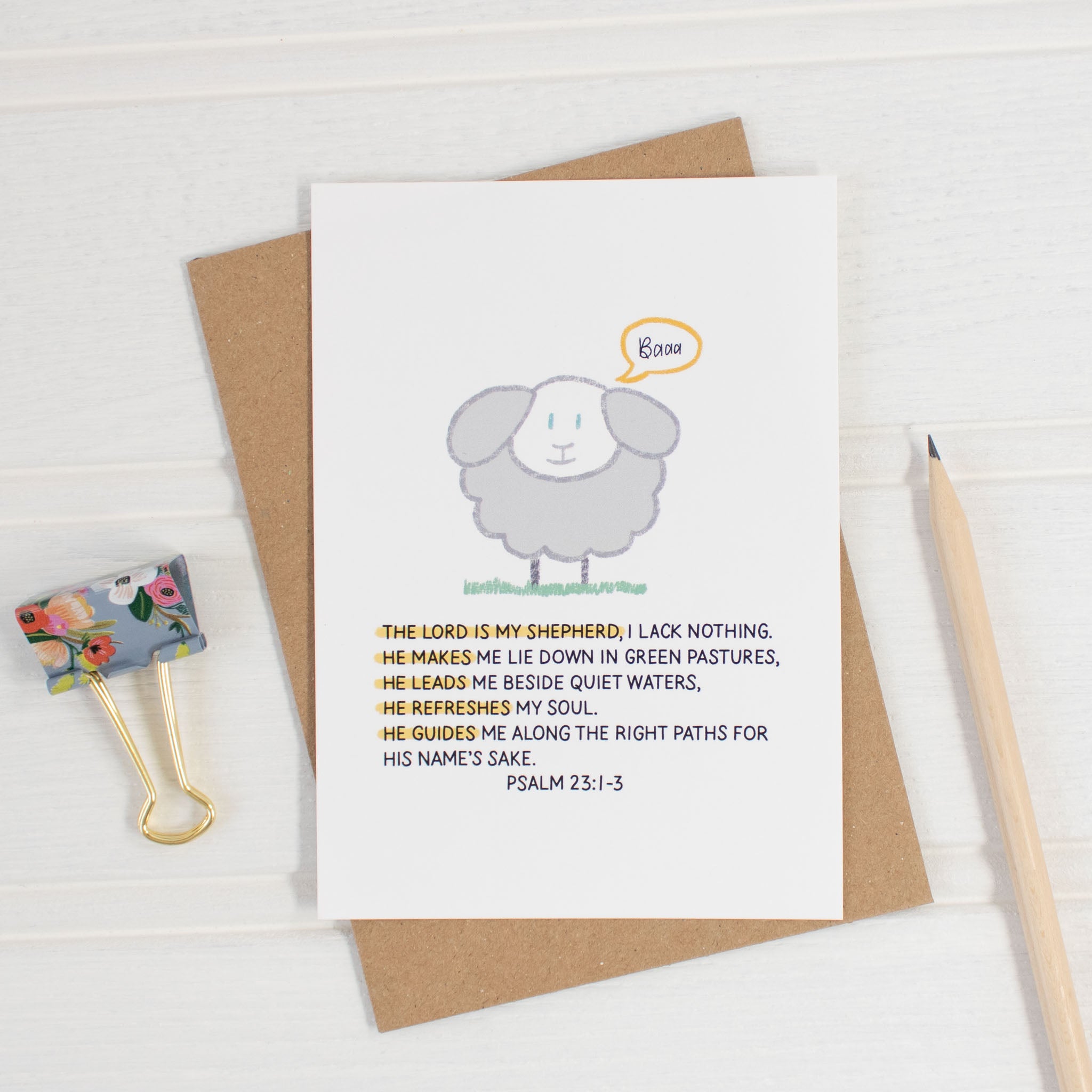 Bible Verse Postcard Pack Volume 1 card with envelope