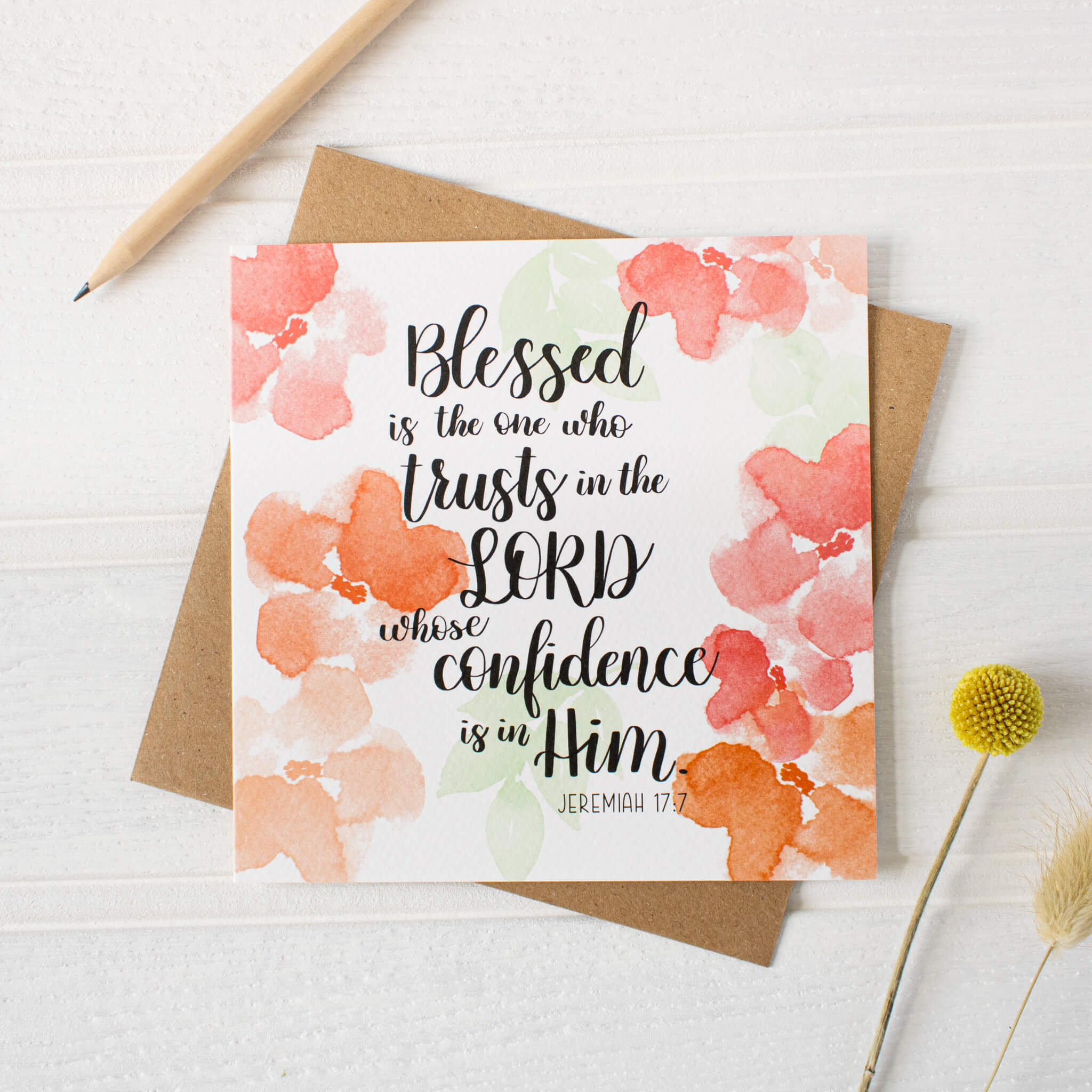 Blessed is the One Card with kraft envelope
