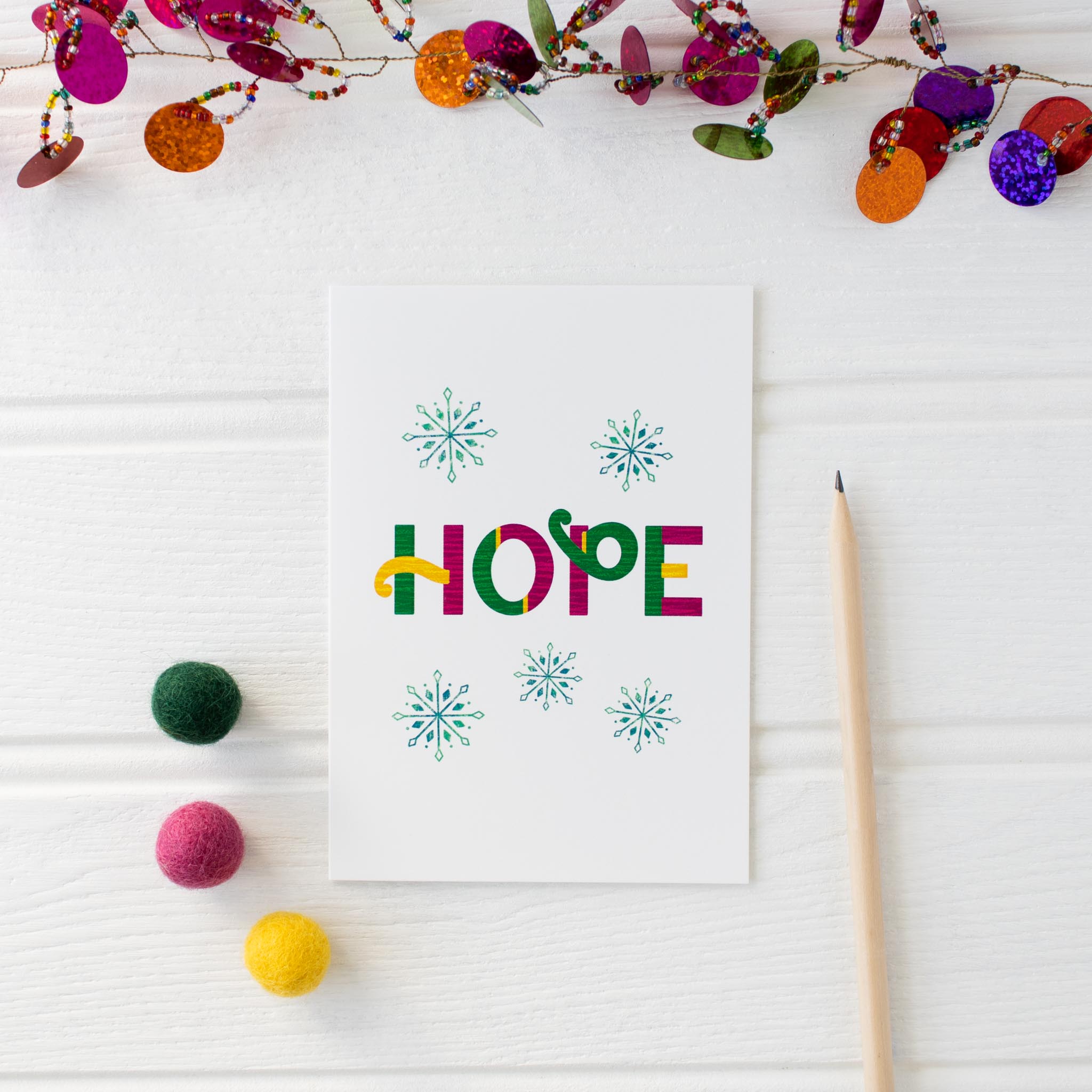 Bright Words Bible Verse Christmas Card - Hope