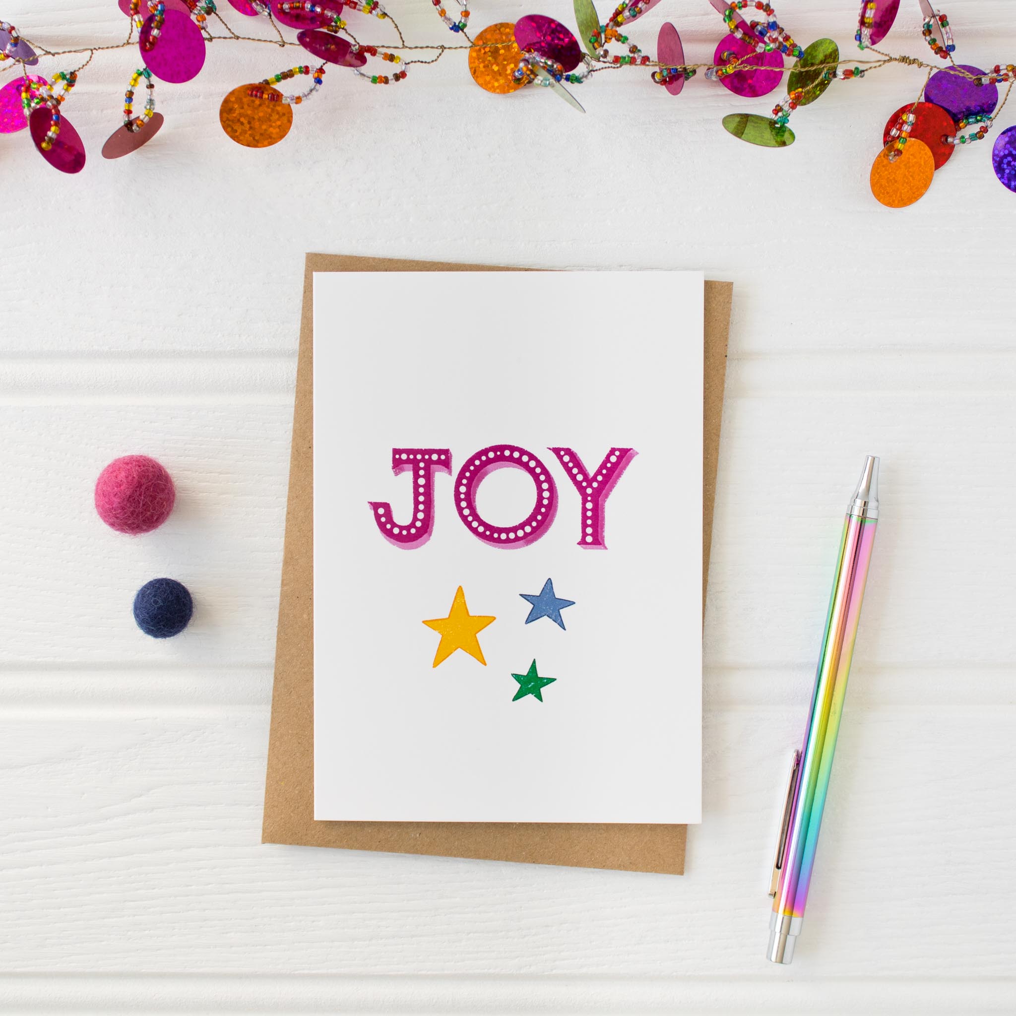 Bright Words Bible Verse Christmas Card - Joy